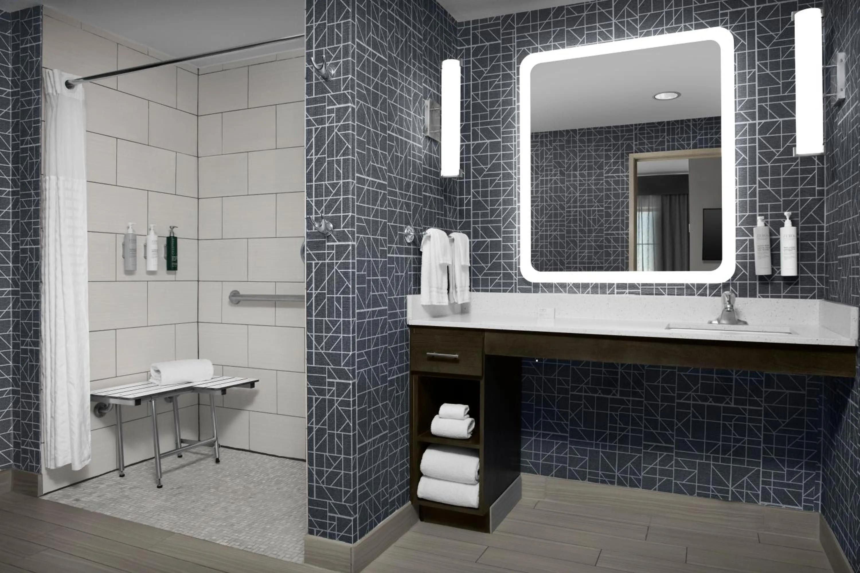 Shower in Homewood Suites by Hilton Metairie New Orleans