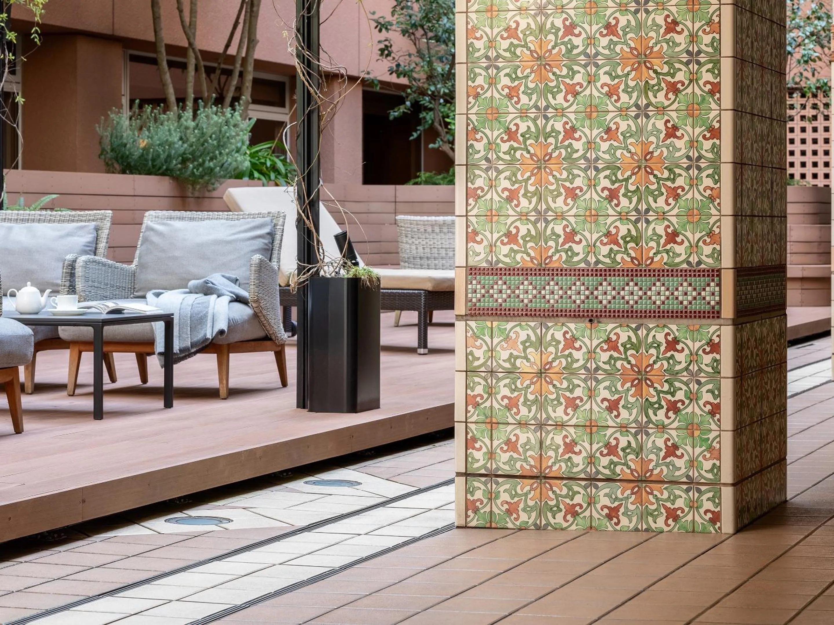 Patio in Hotel The Celestine Tokyo Shiba