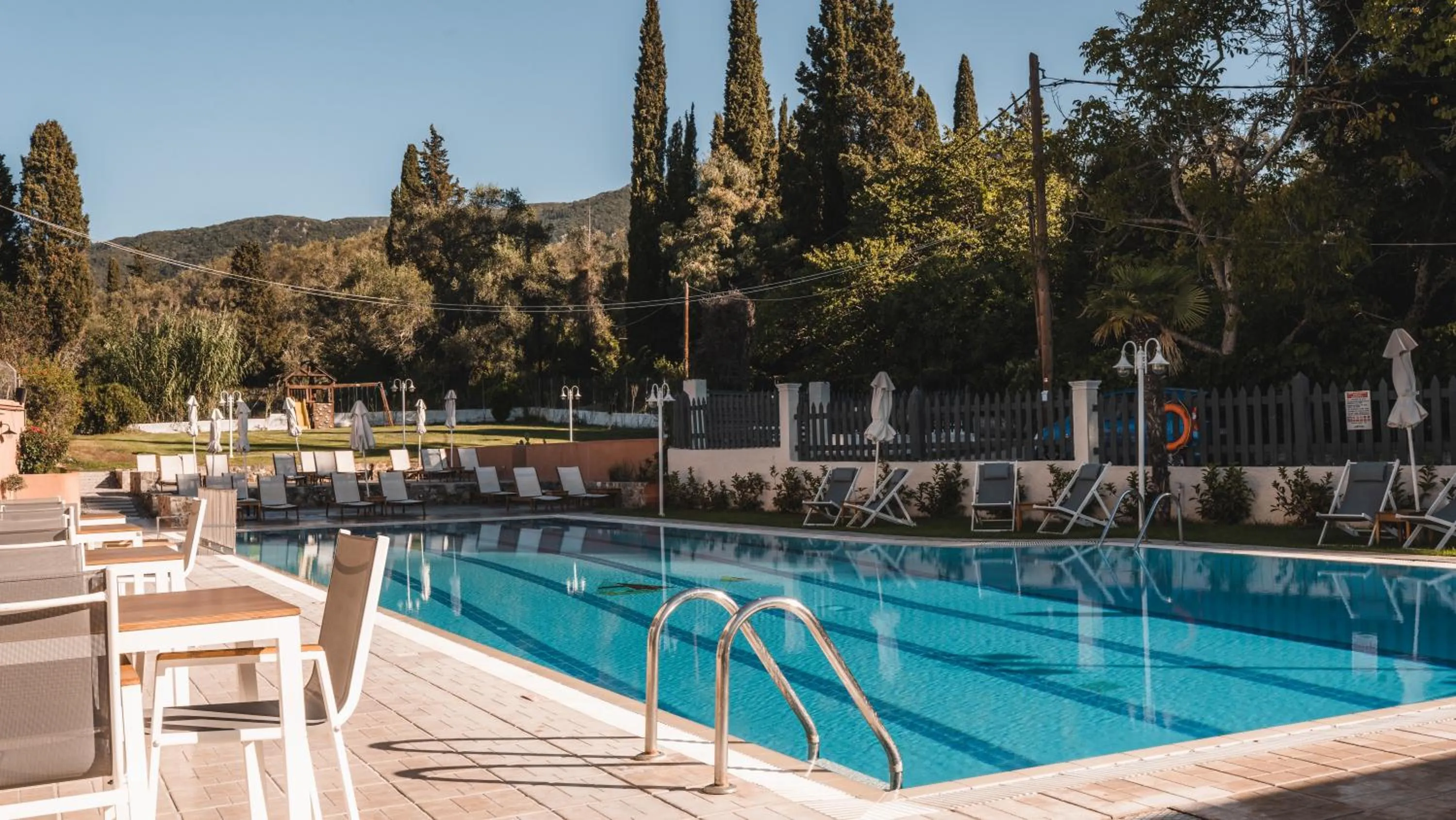 Swimming pool in Dominoes Corfu