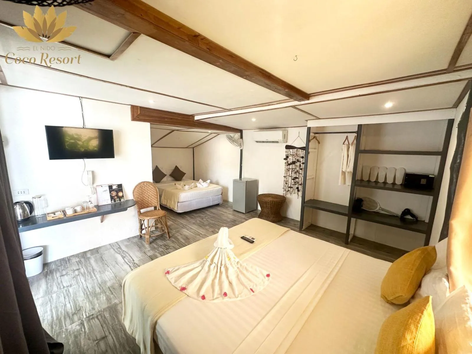 Bed in El Nido Coco Resort