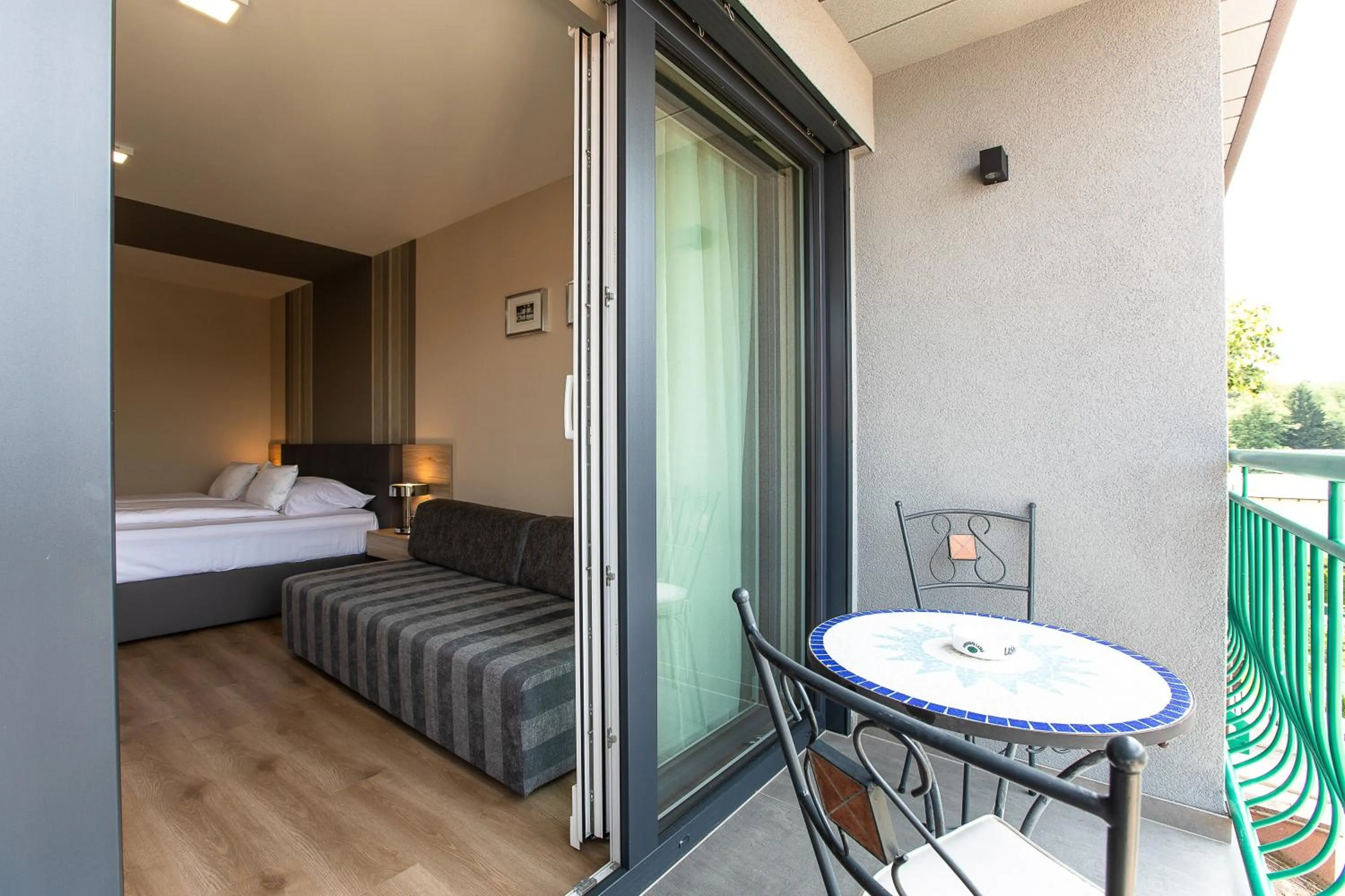 Balcony/Terrace, Bed in Gostilna in motel Pri Lešniku