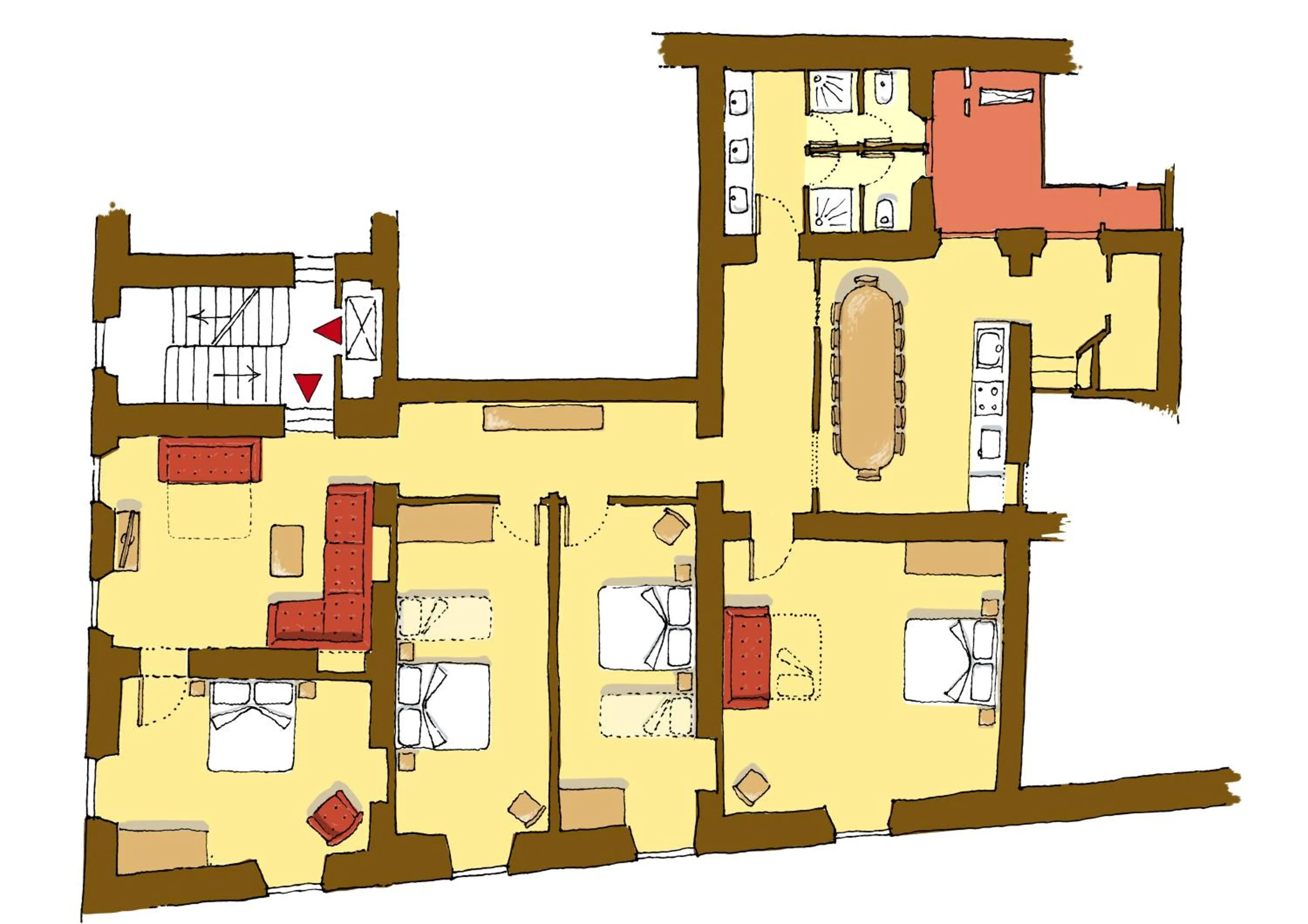 Floor plan in Rinidia Roma Centro