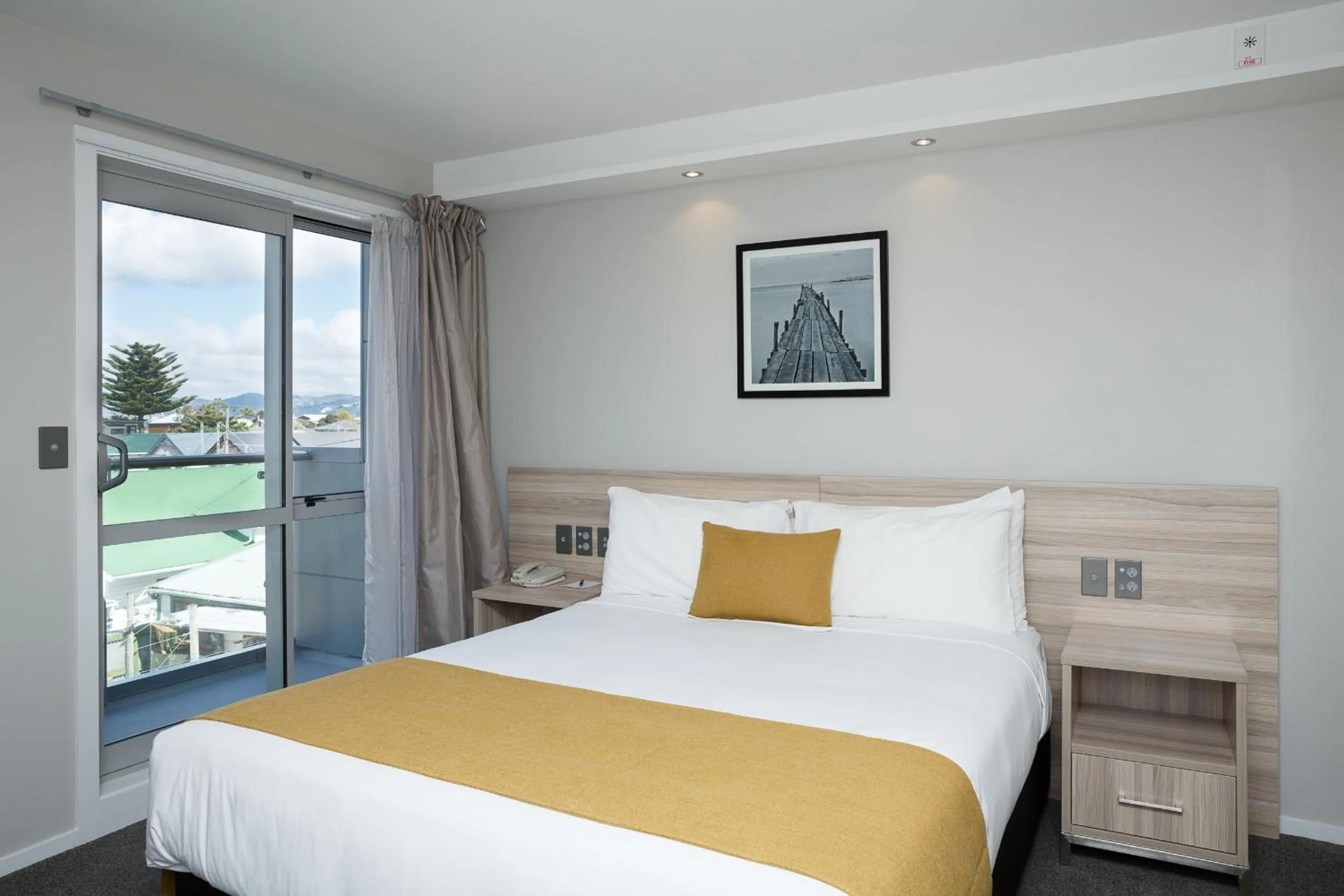 Bedroom, Bed in Quest Petone