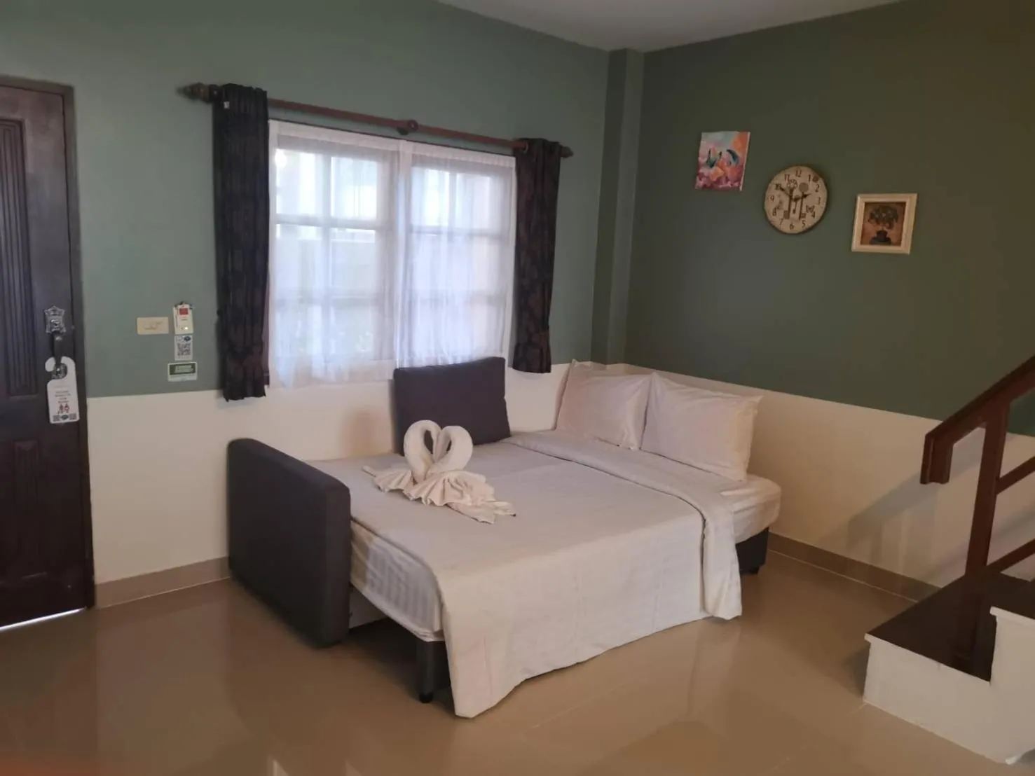 Living room, Bed in Namphung Phuket Boutique Resort