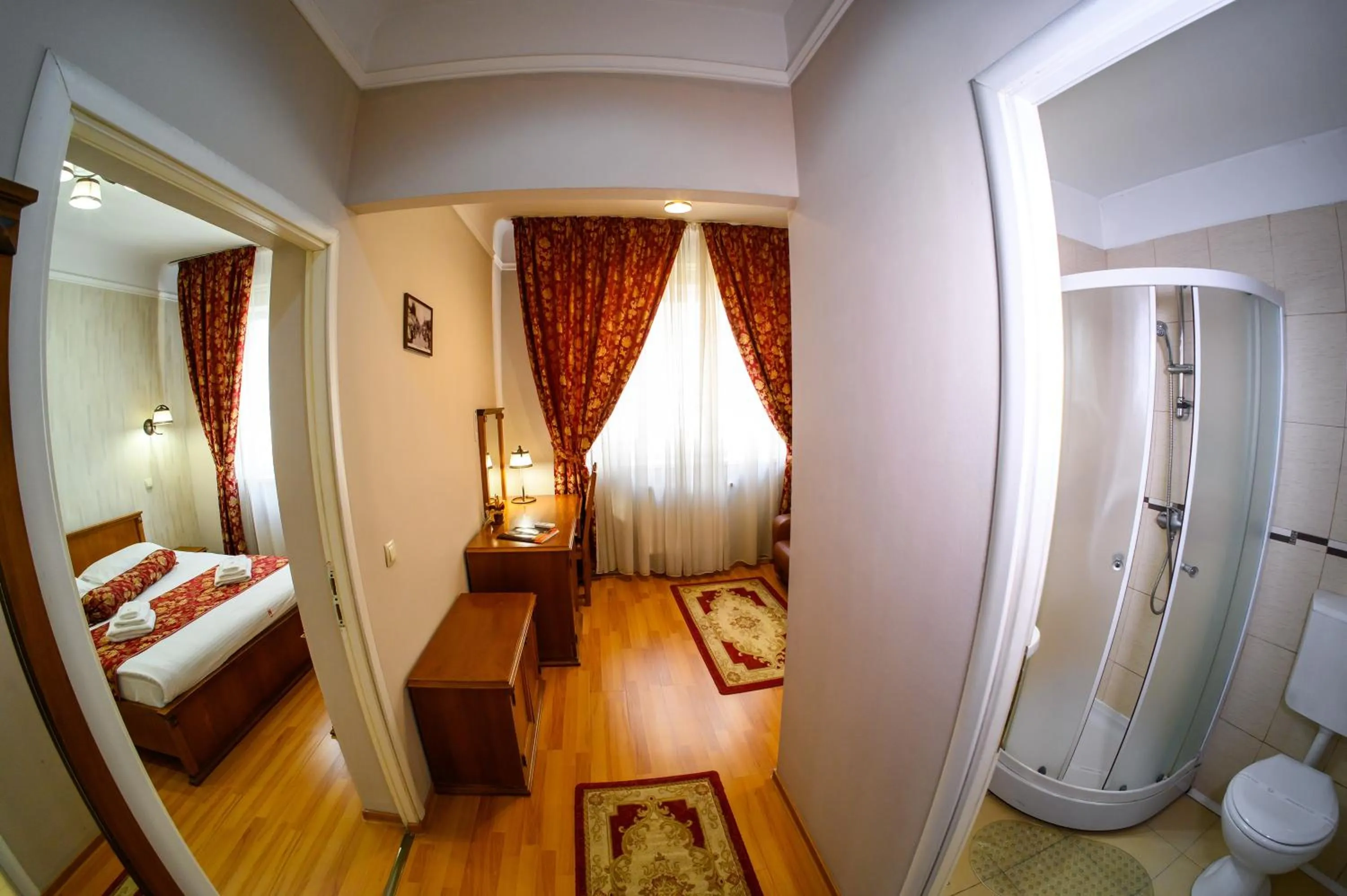 Shower, Bed in Hotel Transilvania