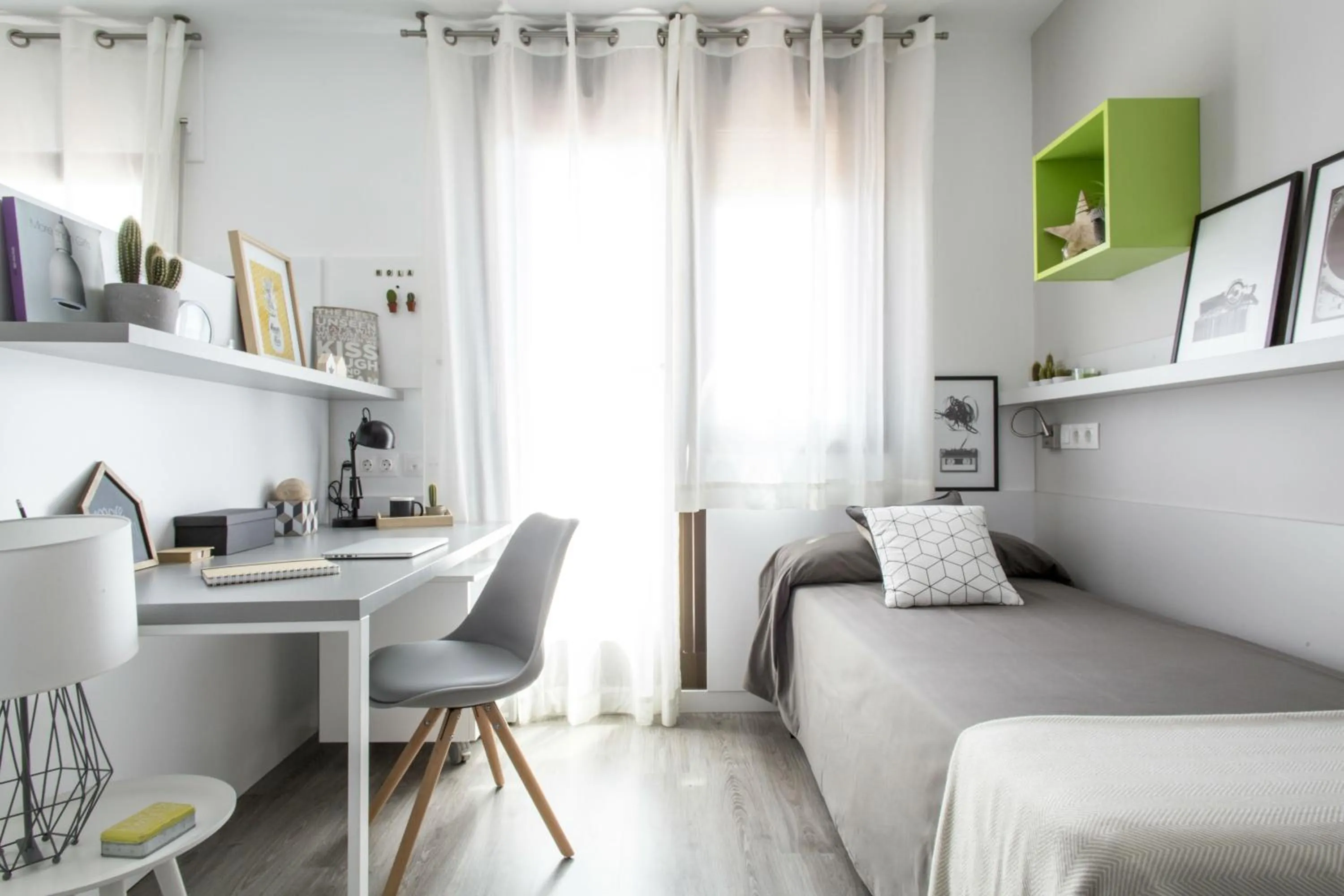 Bedroom, Bed in Residencia Universitaria Resa Barcelona Diagonal