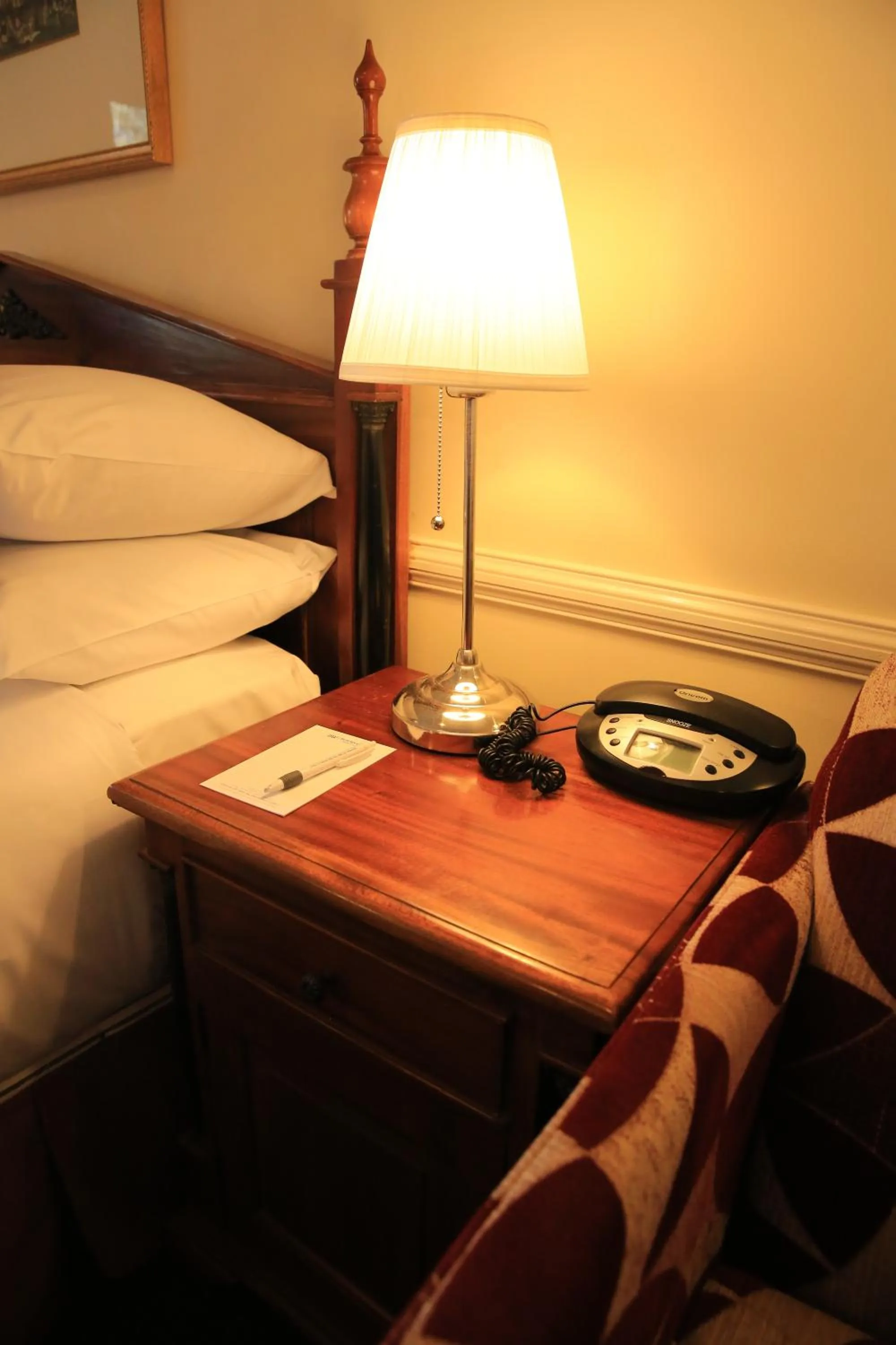 Decorative detail, Bed in Twin Towers Inn