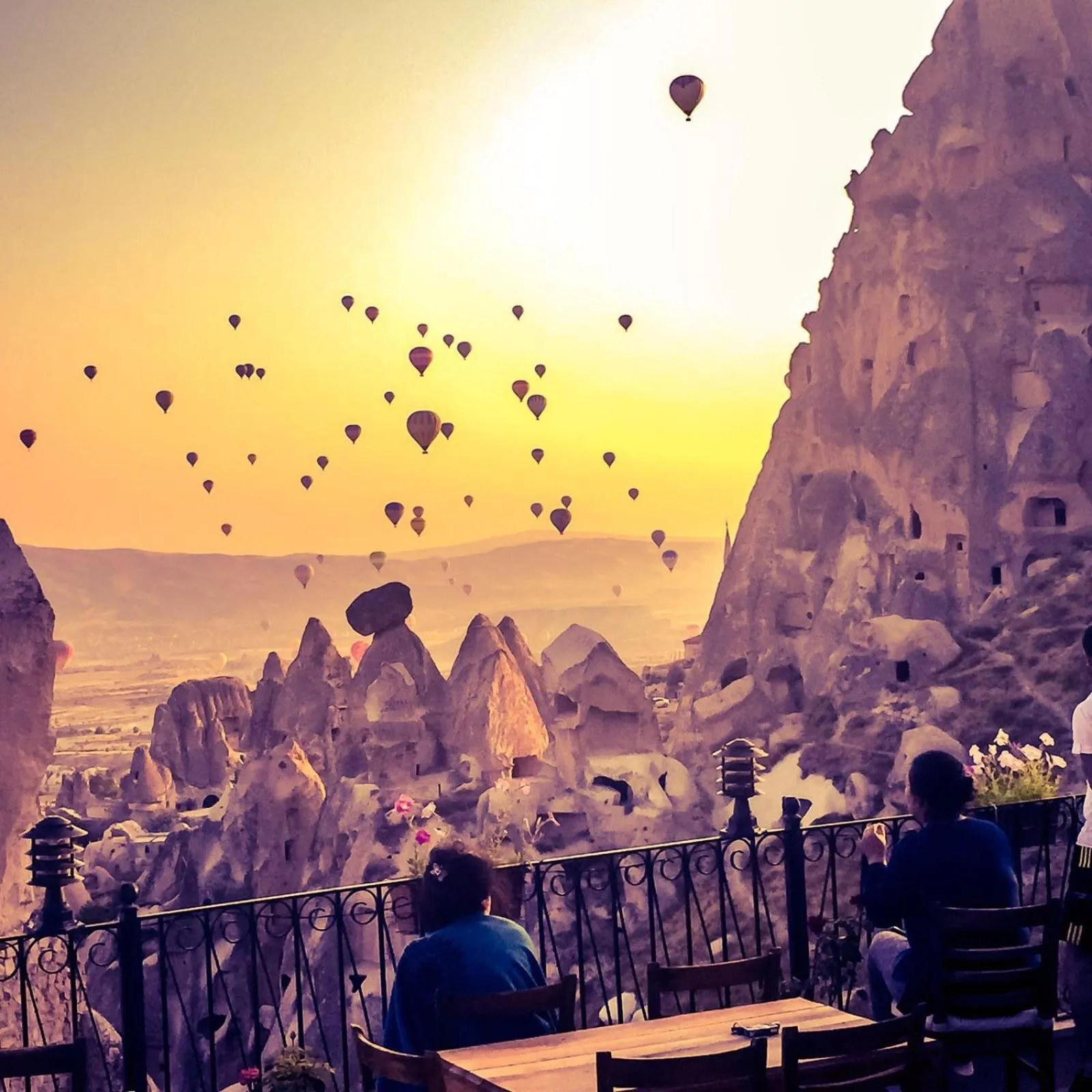 People in Caldera Cave Hotel