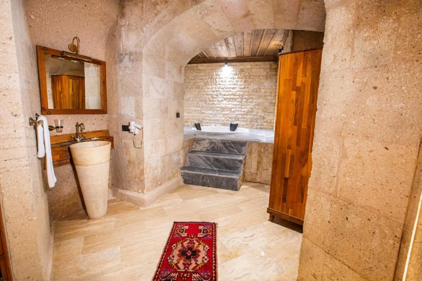 Hot Tub in Caldera Cave Hotel