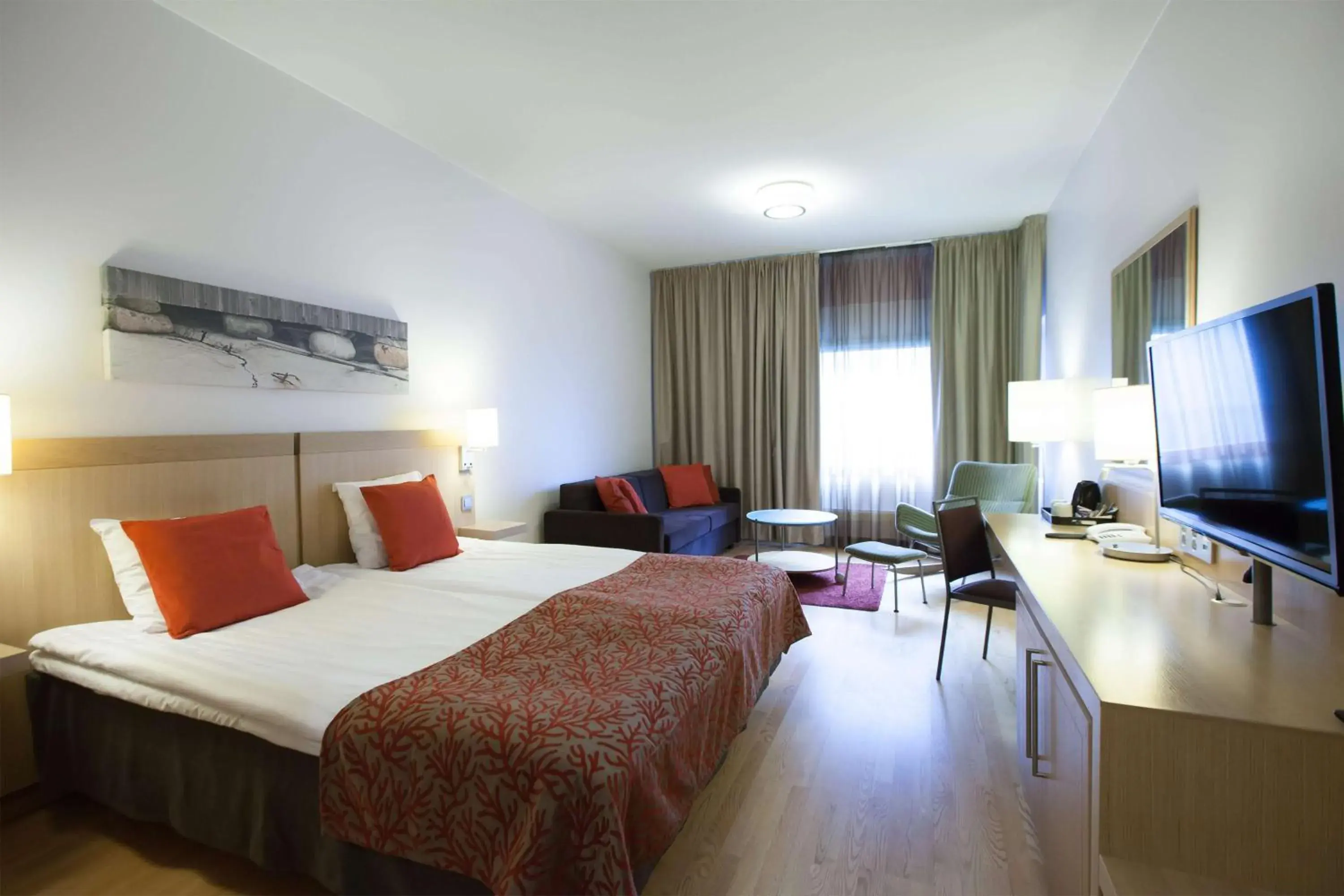 Bedroom, Bed in Scandic Oulu City Bedroom, Bed in Scandic Oulu City