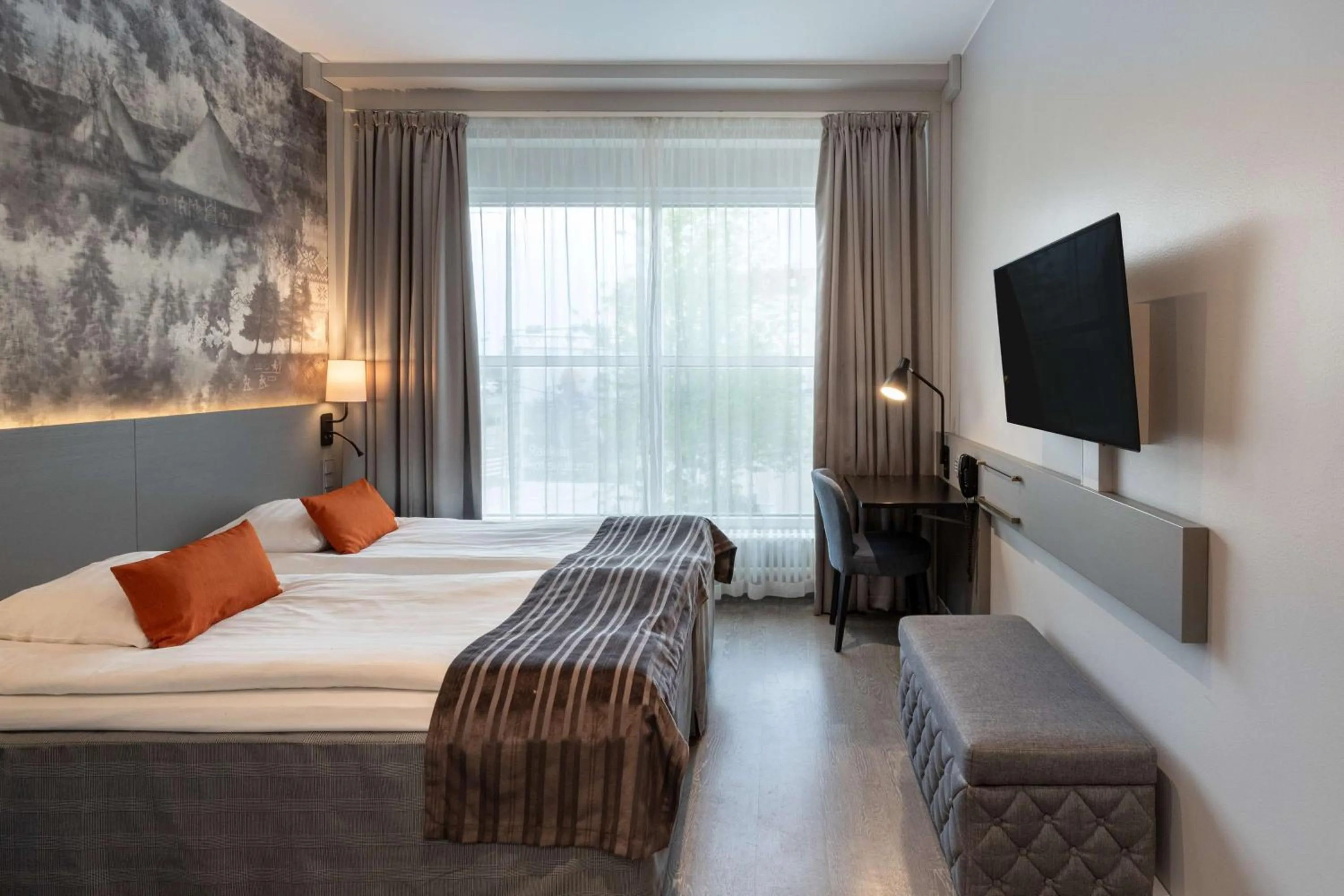 Bedroom, Bed in Scandic Rovaniemi City