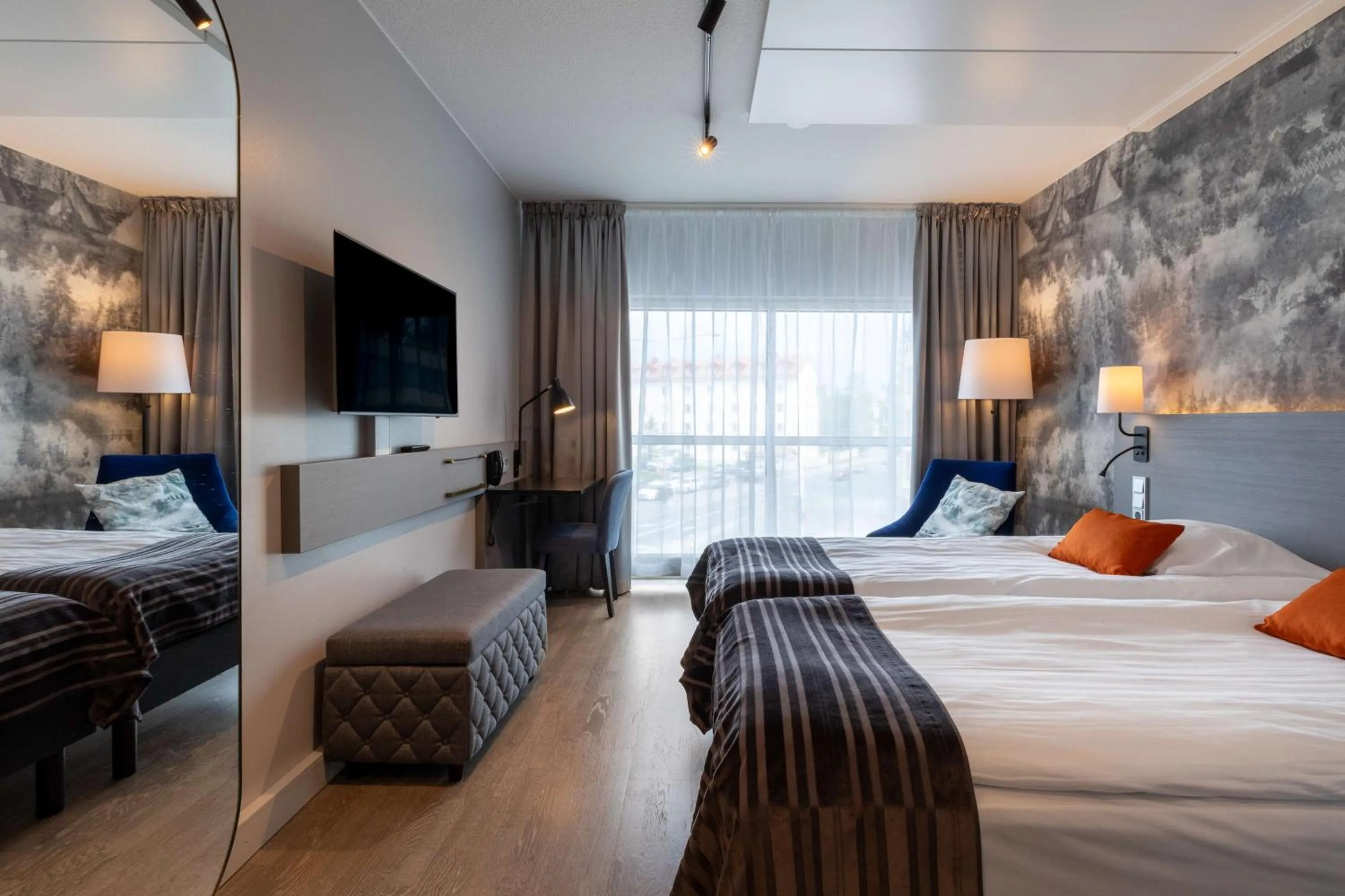 Bedroom, Bed in Scandic Rovaniemi City