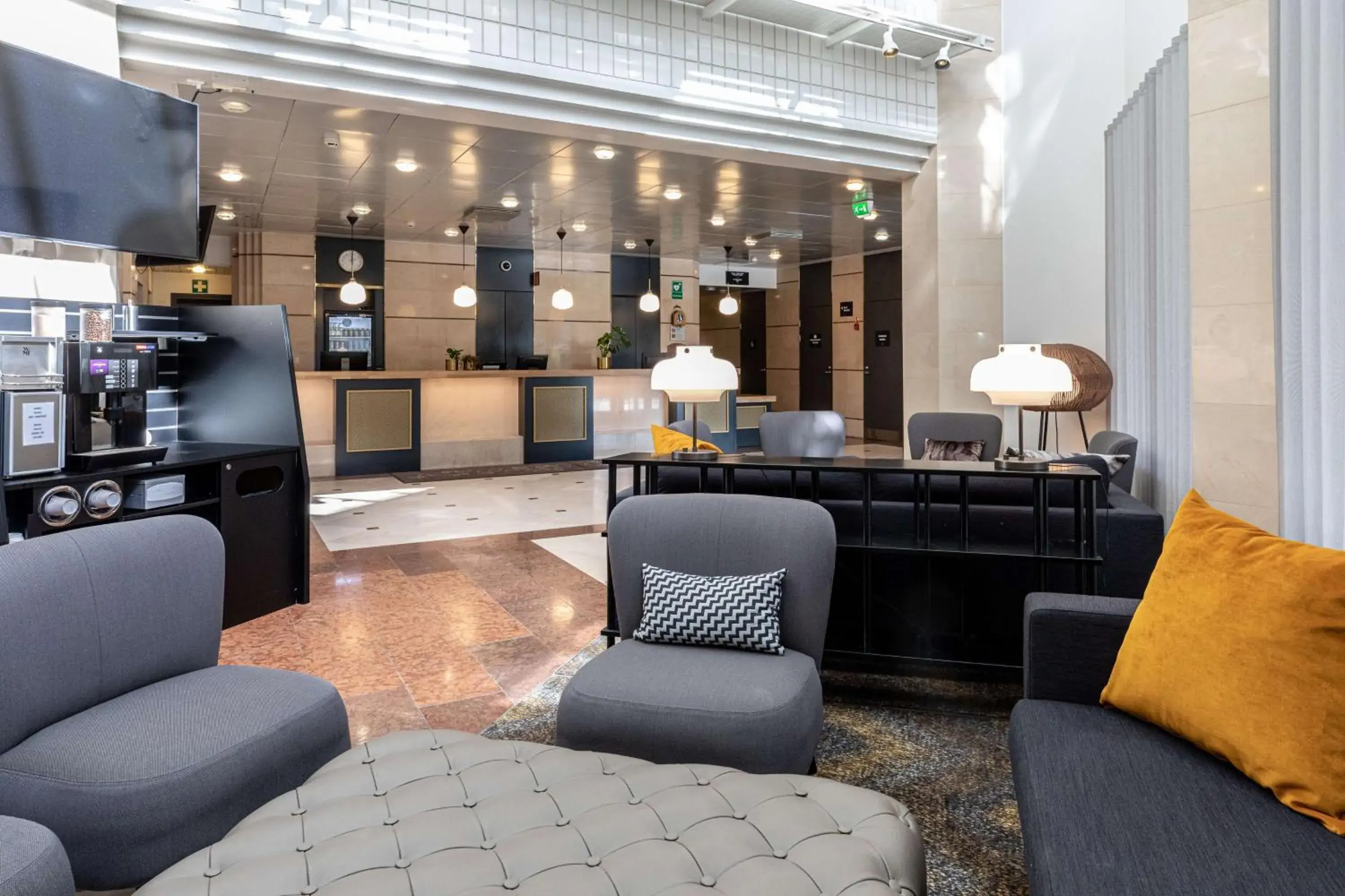Lobby or reception in Scandic Jyväskylä Station Lobby or reception in Scandic Jyväskylä Station