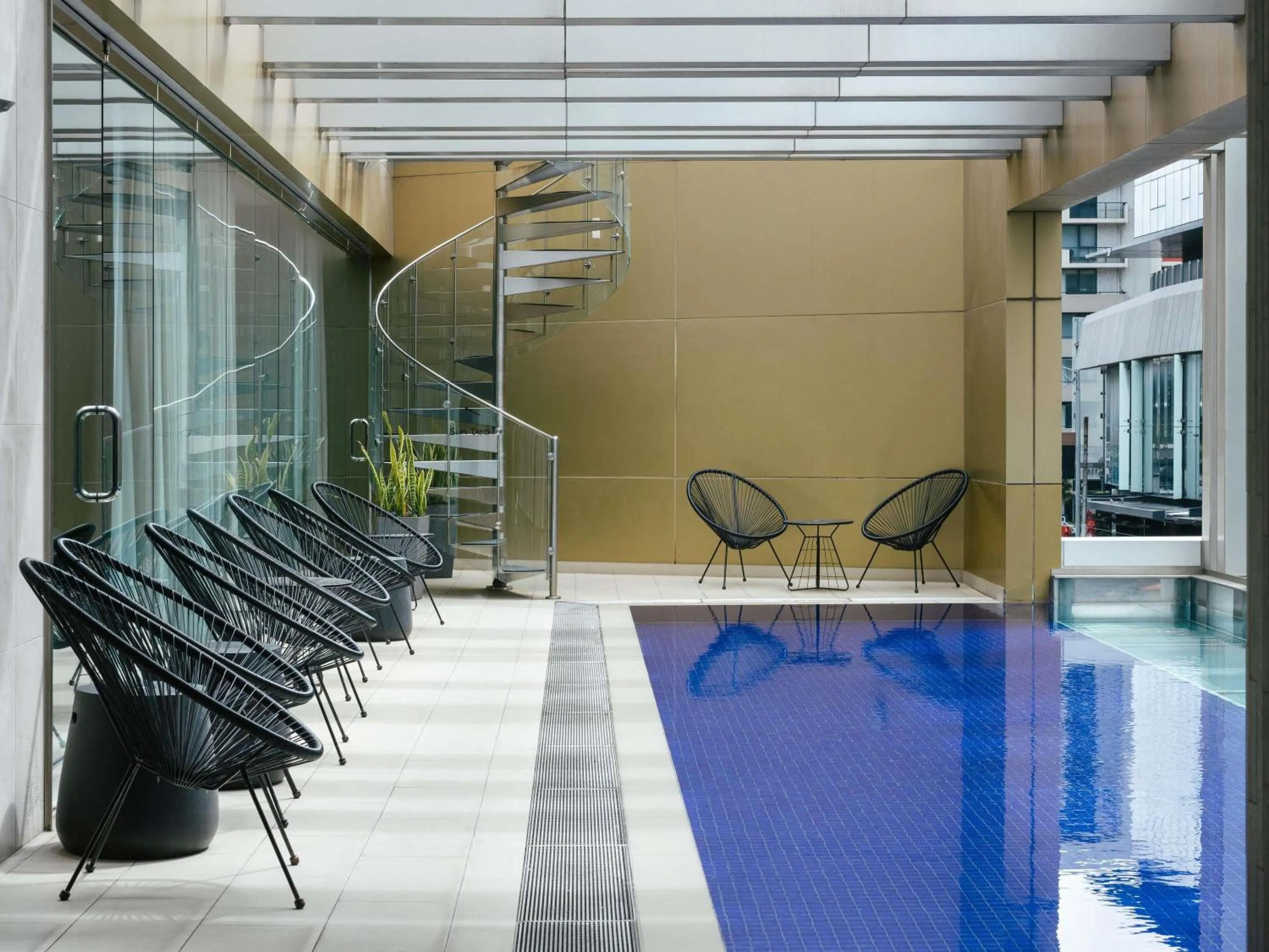 Pool view in The Olsen Melbourne Art Series