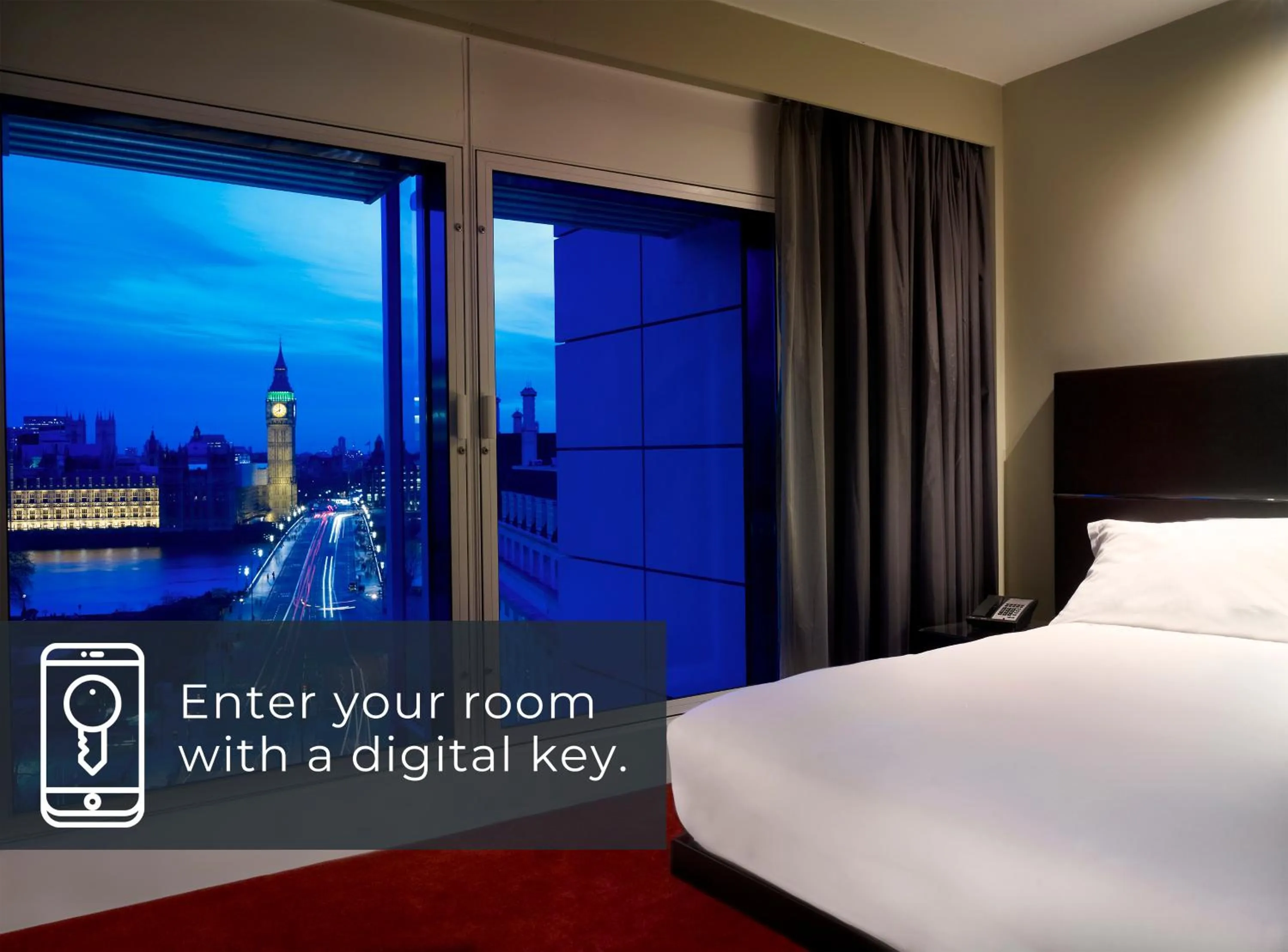 View (from property/room), Bed in Park Plaza London Westminster Bridge