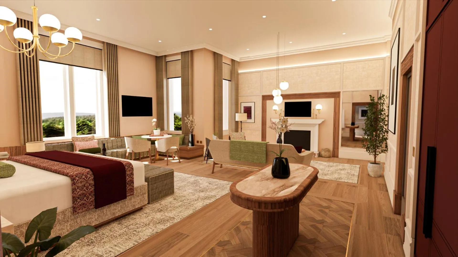 Seating area in Rockliffe Hall Hotel Golf & Spa