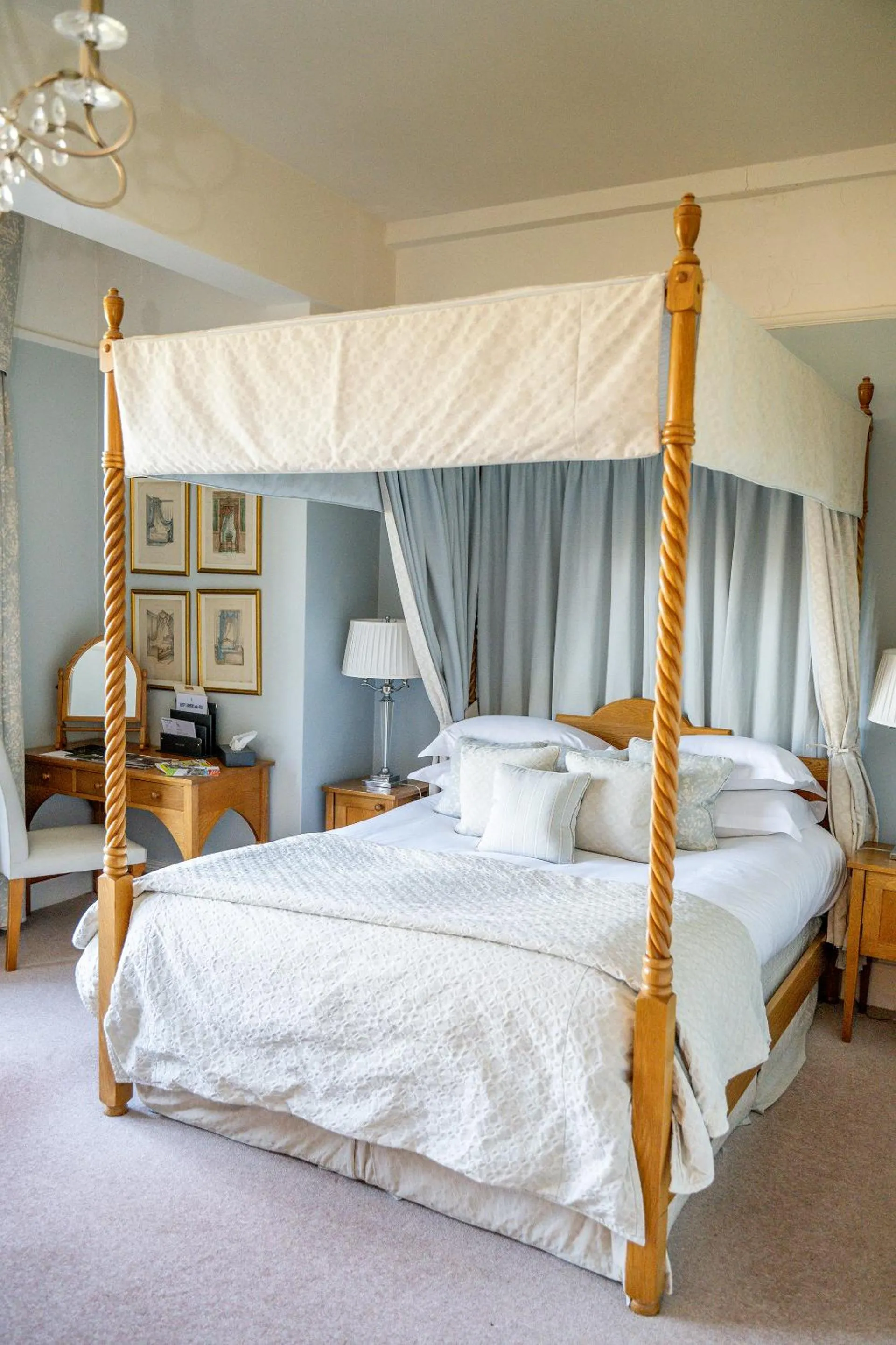 Bed in Llangoed Hall