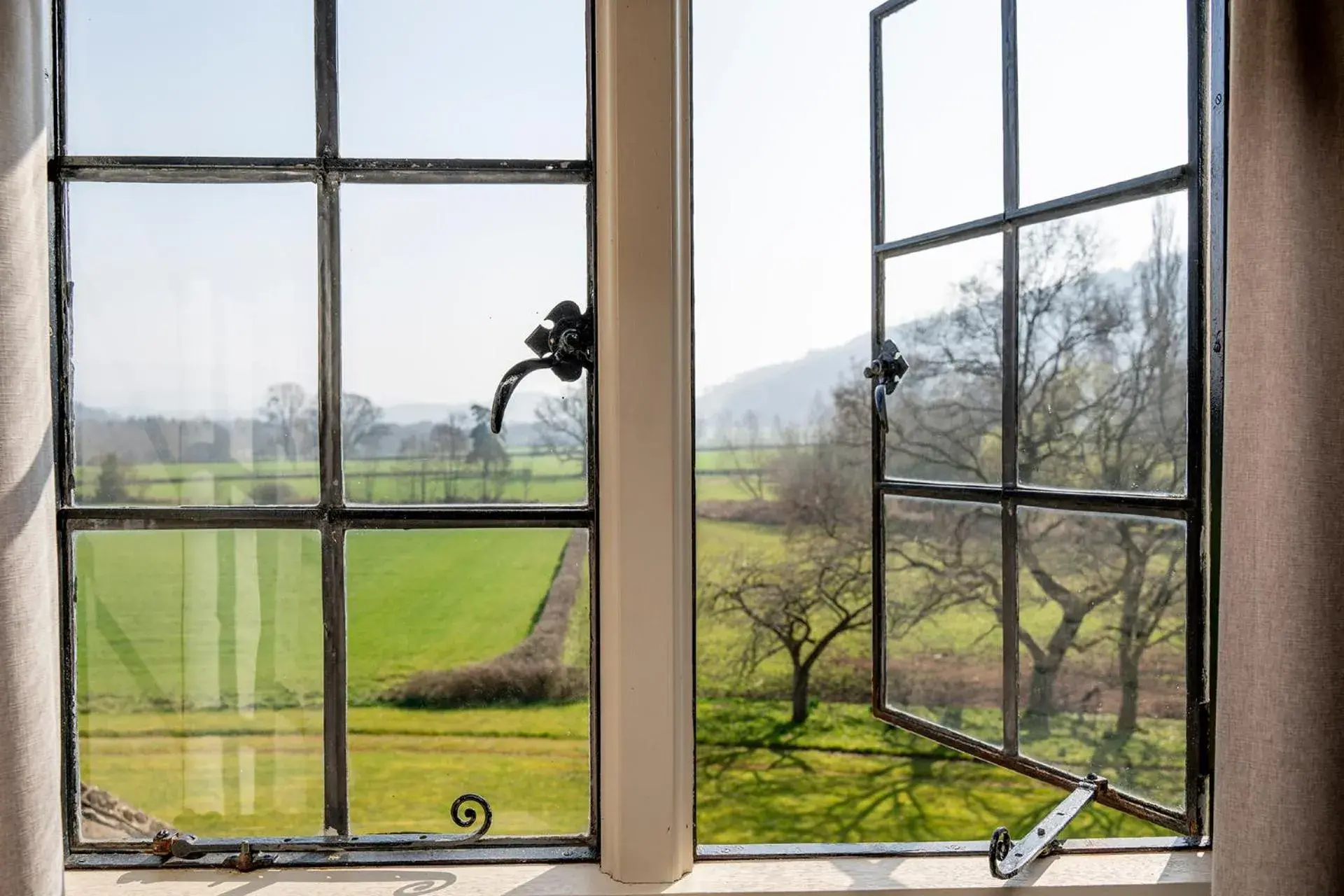 Garden view in Llangoed Hall Garden view in Llangoed Hall