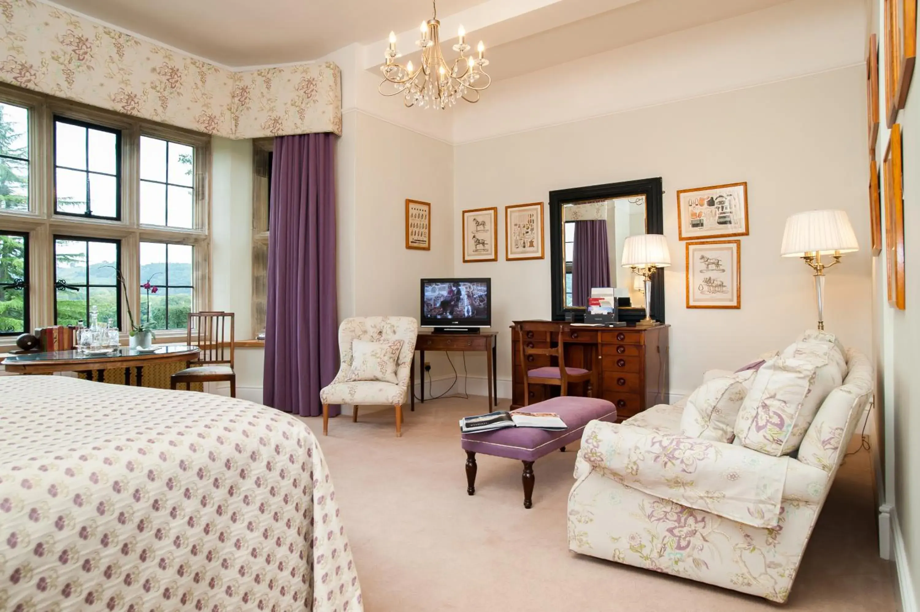 Deluxe Double Room - single occupancy in Llangoed Hall Deluxe Double Room - single occupancy in Llangoed Hall