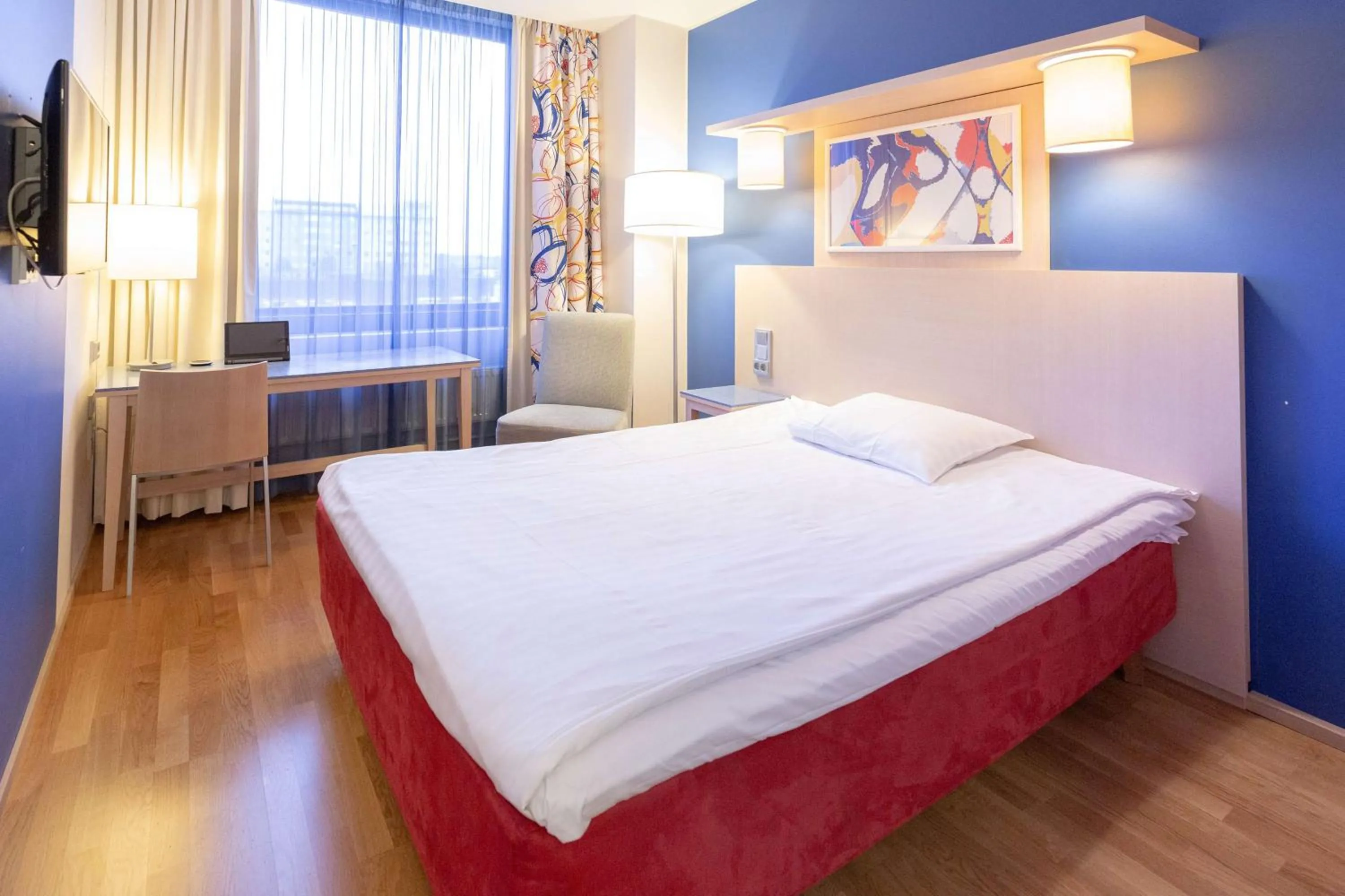 Bedroom, Bed in Scandic Hakaniemi