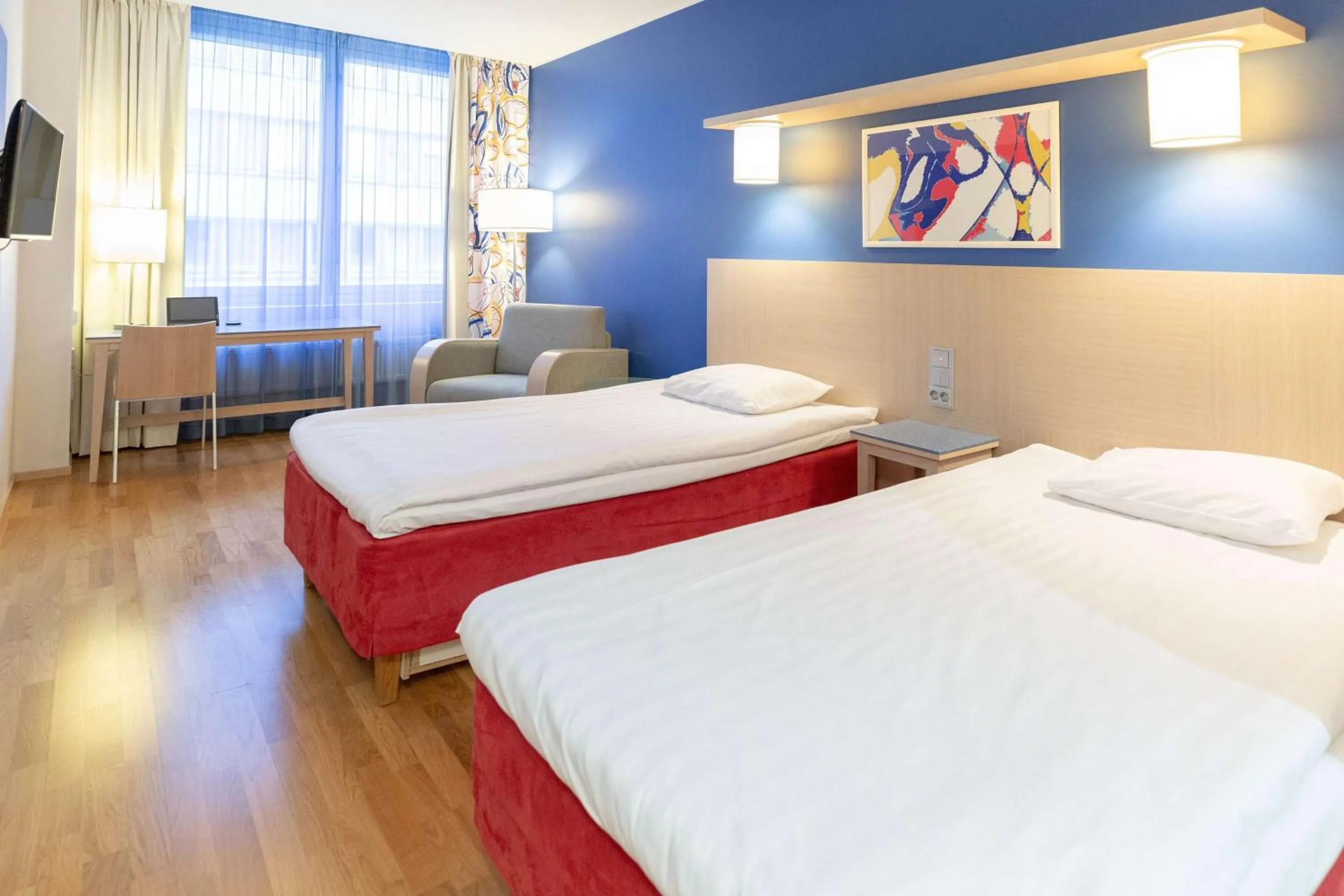 Bedroom, Bed in Scandic Hakaniemi