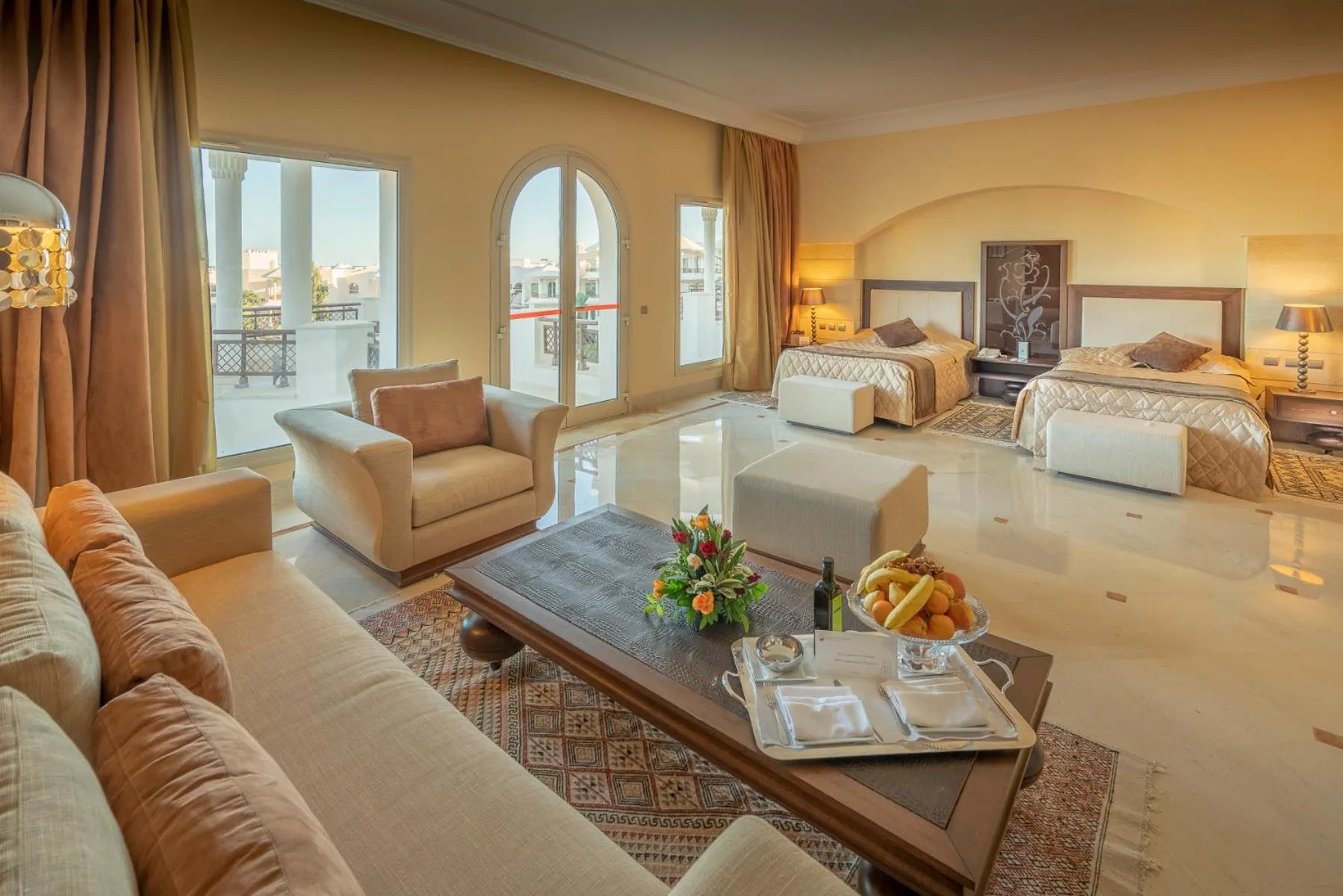 Living room, Bed in Hasdrubal Prestige Thalassa & Spa Djerba