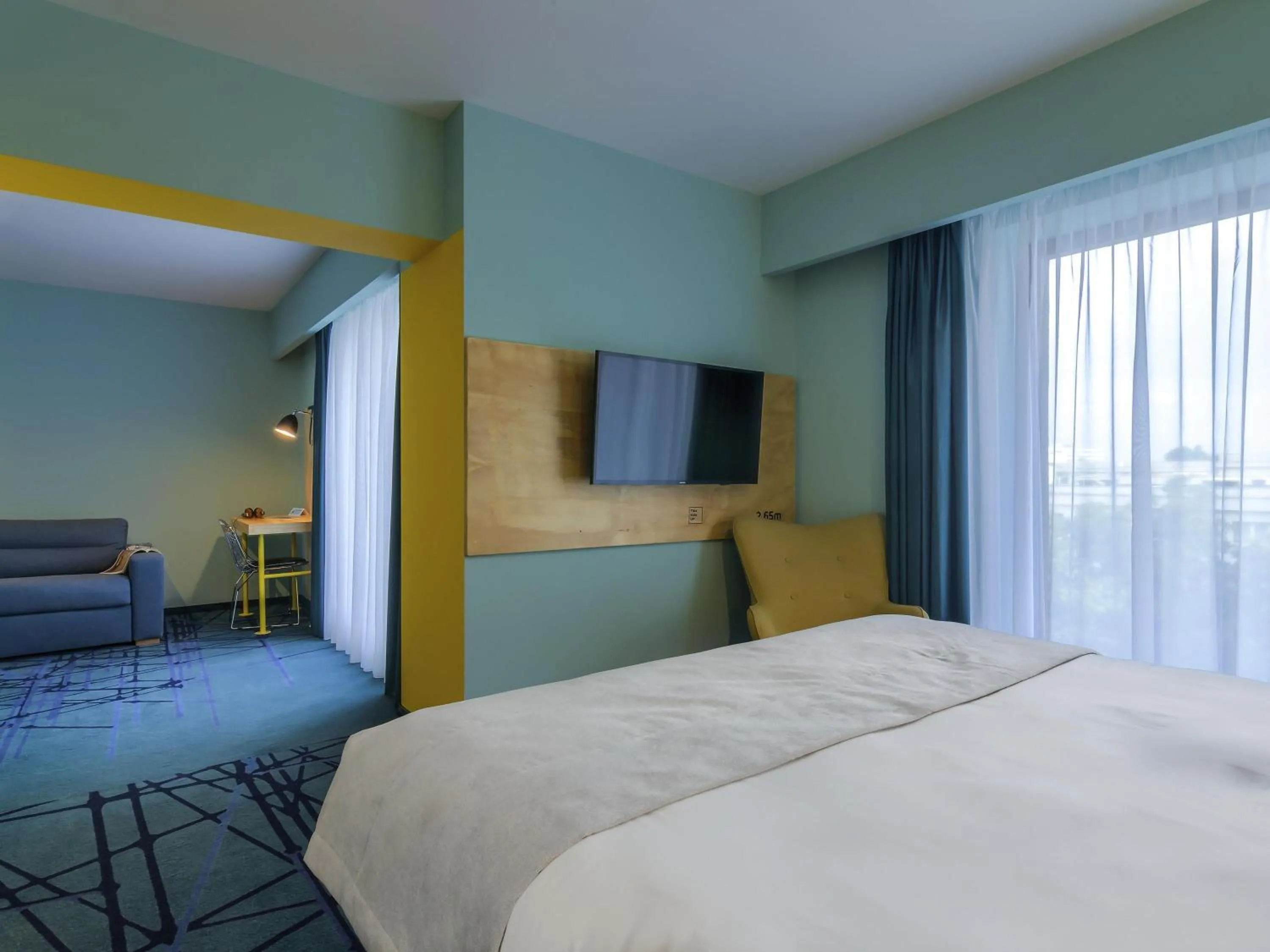 Bedroom, Bed in ibis Styles Bucharest Erbas