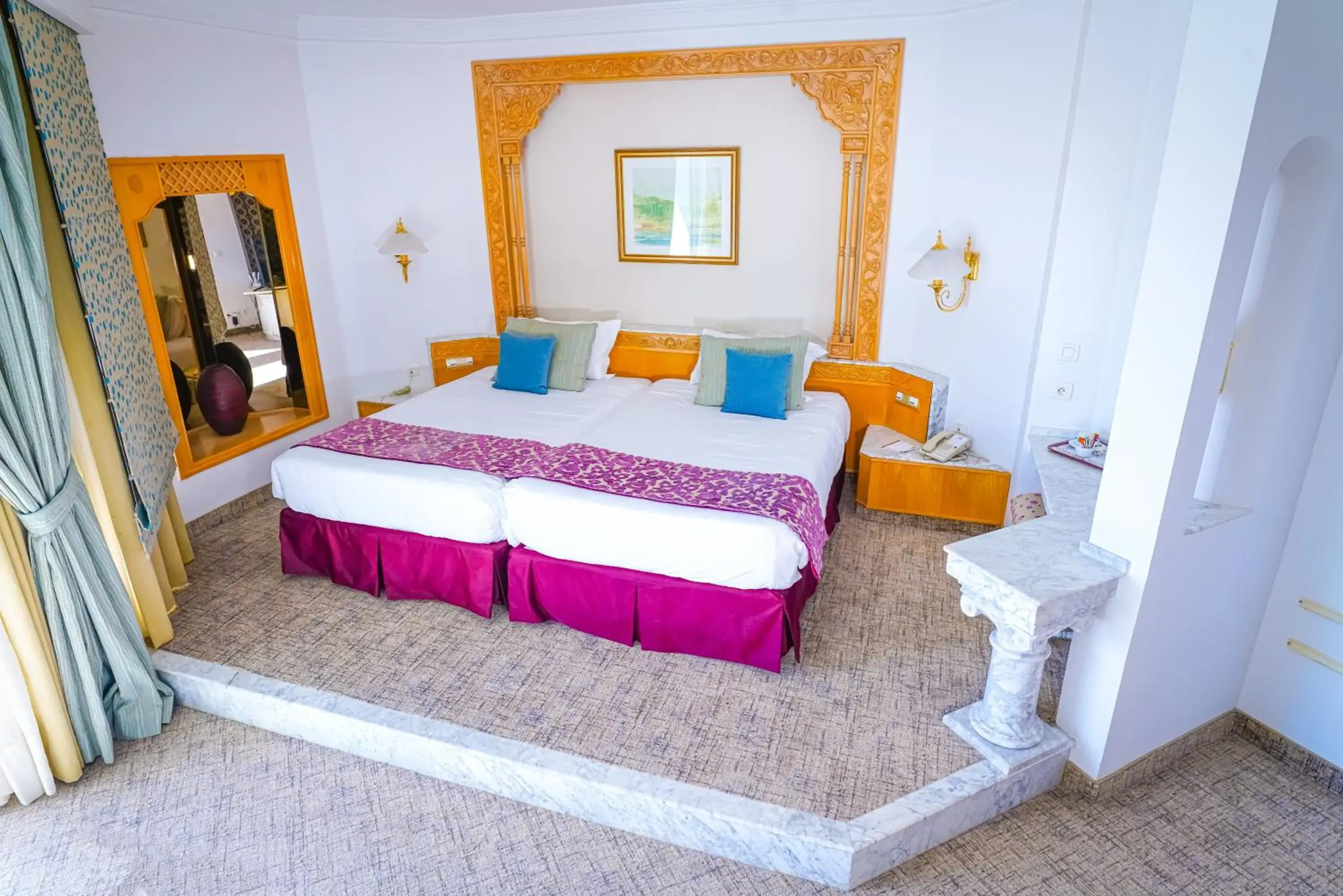 Bed in Hasdrubal Thalassa & Spa Yasmine Hammamet Bed in Hasdrubal Thalassa & Spa Yasmine Hammamet
