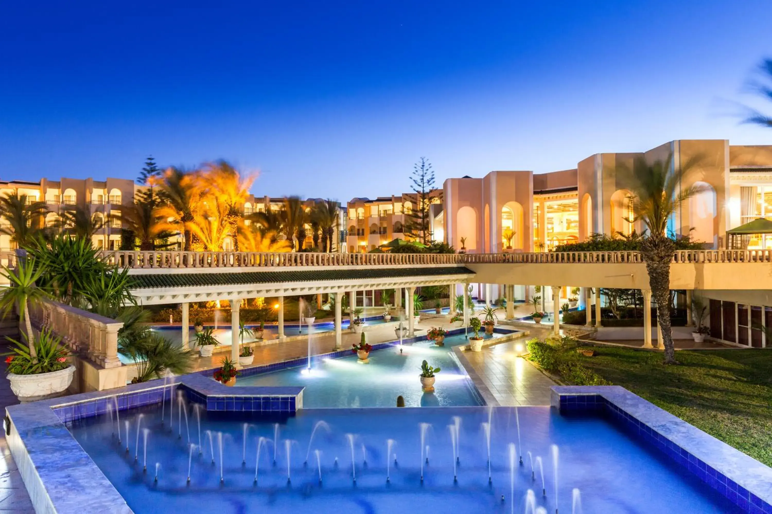 Pool view in Hasdrubal Thalassa & Spa Yasmine Hammamet Pool view in Hasdrubal Thalassa & Spa Yasmine Hammamet