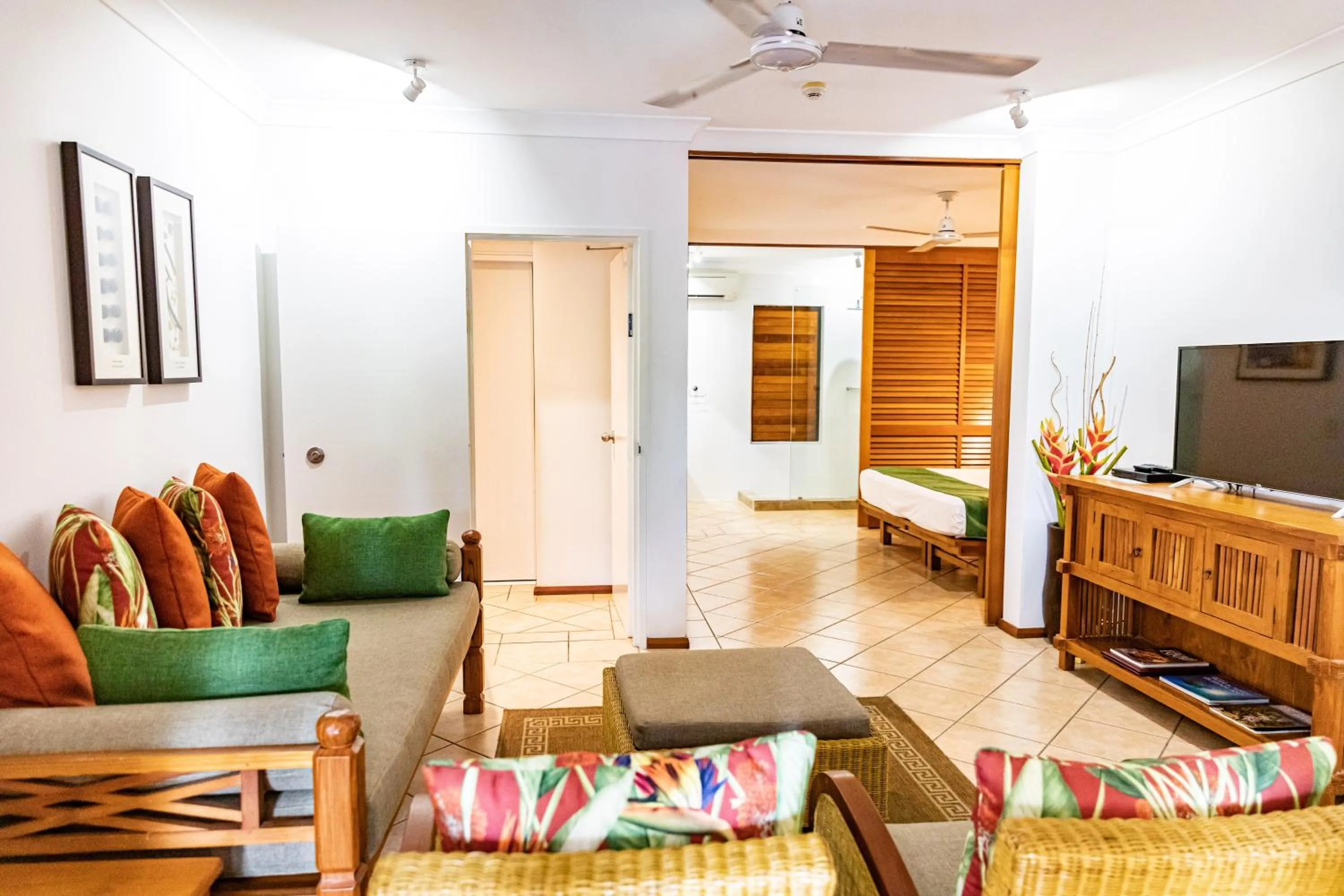 Communal lounge/ TV room in Hibiscus Resort & Spa - Official Onsite Reception & Check In