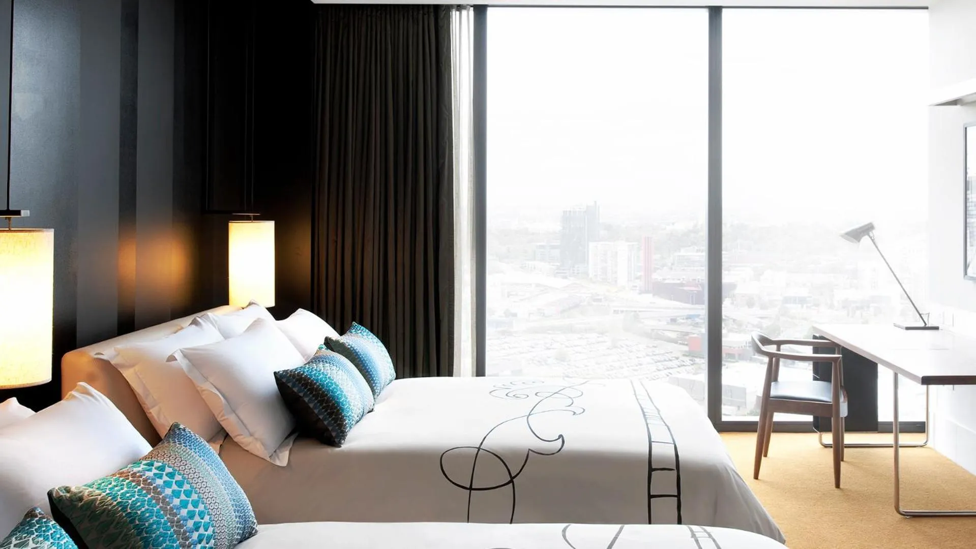 Bed in Crown Metropol Melbourne