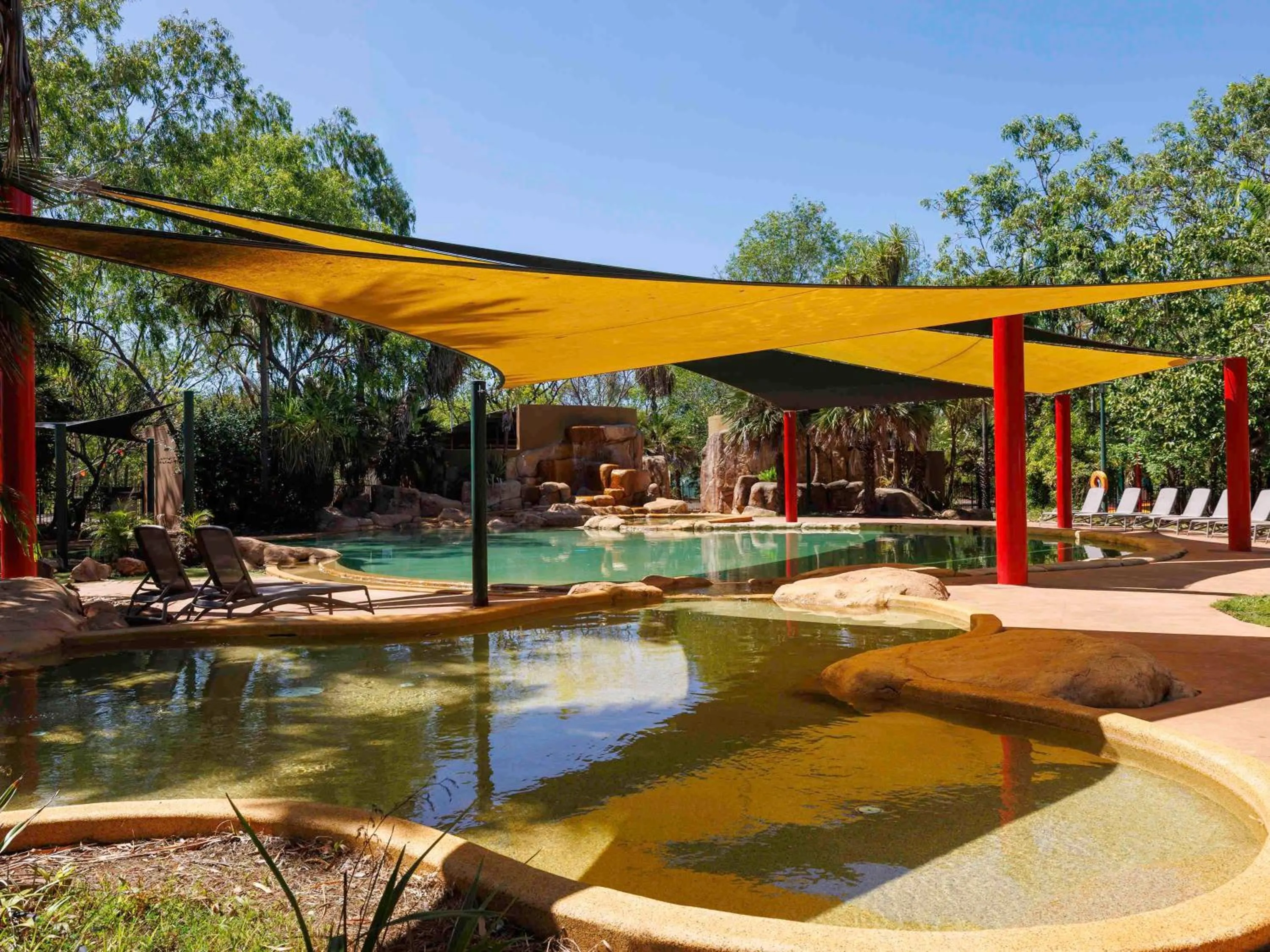 Pool view in Cooinda Lodge Kakadu