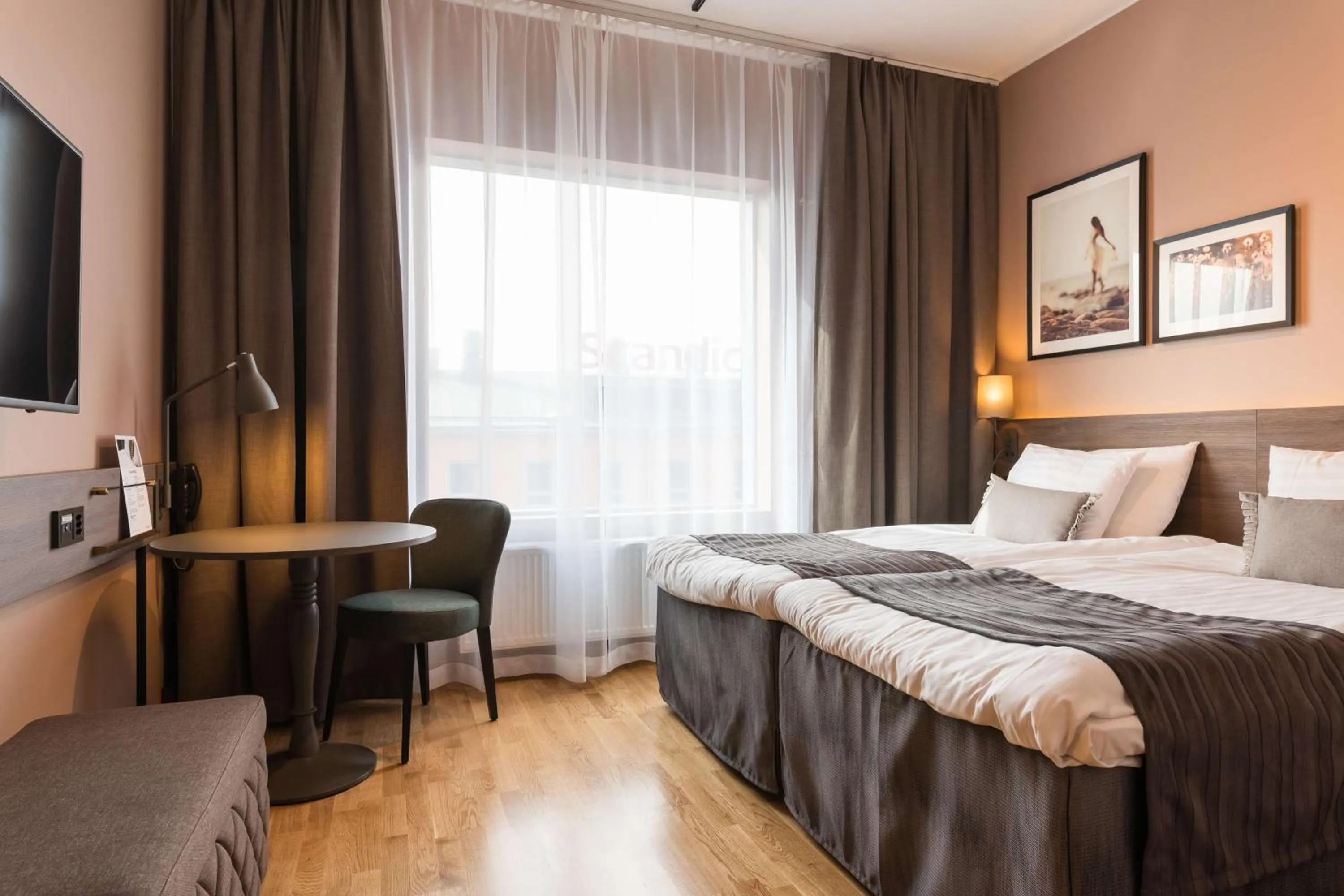 Bedroom, Bed in Scandic Vaasa