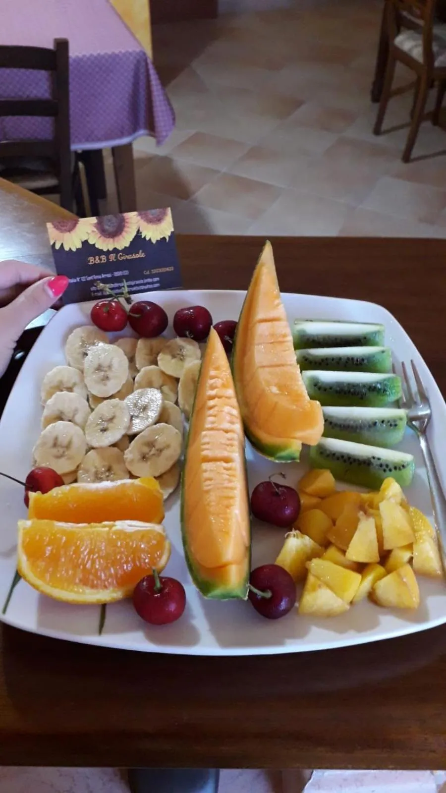 Food and drinks in B&B Il Girasole