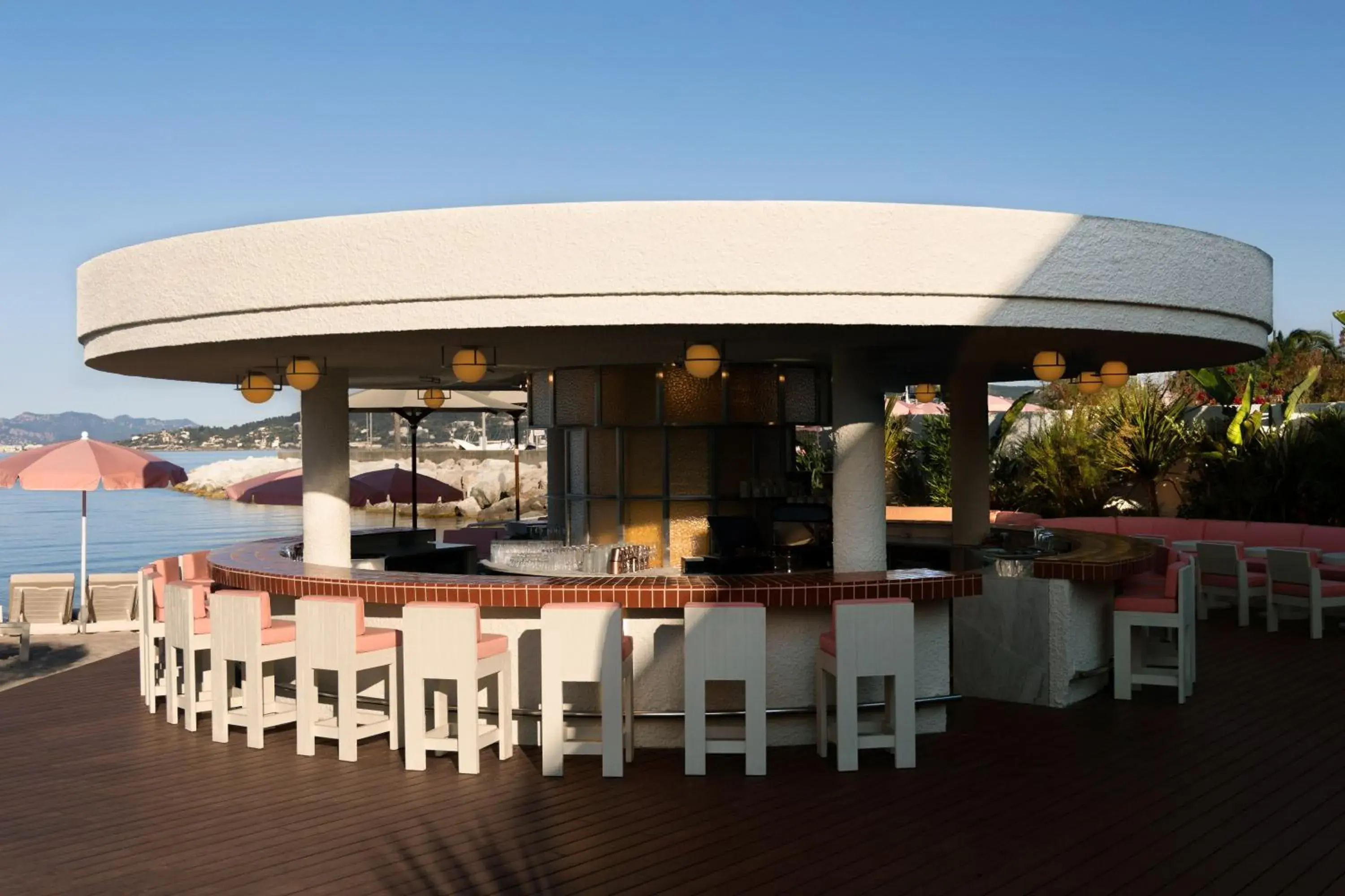 Lounge or bar in Cap d'Antibes Beach Hotel Lounge or bar in Cap d'Antibes Beach Hotel