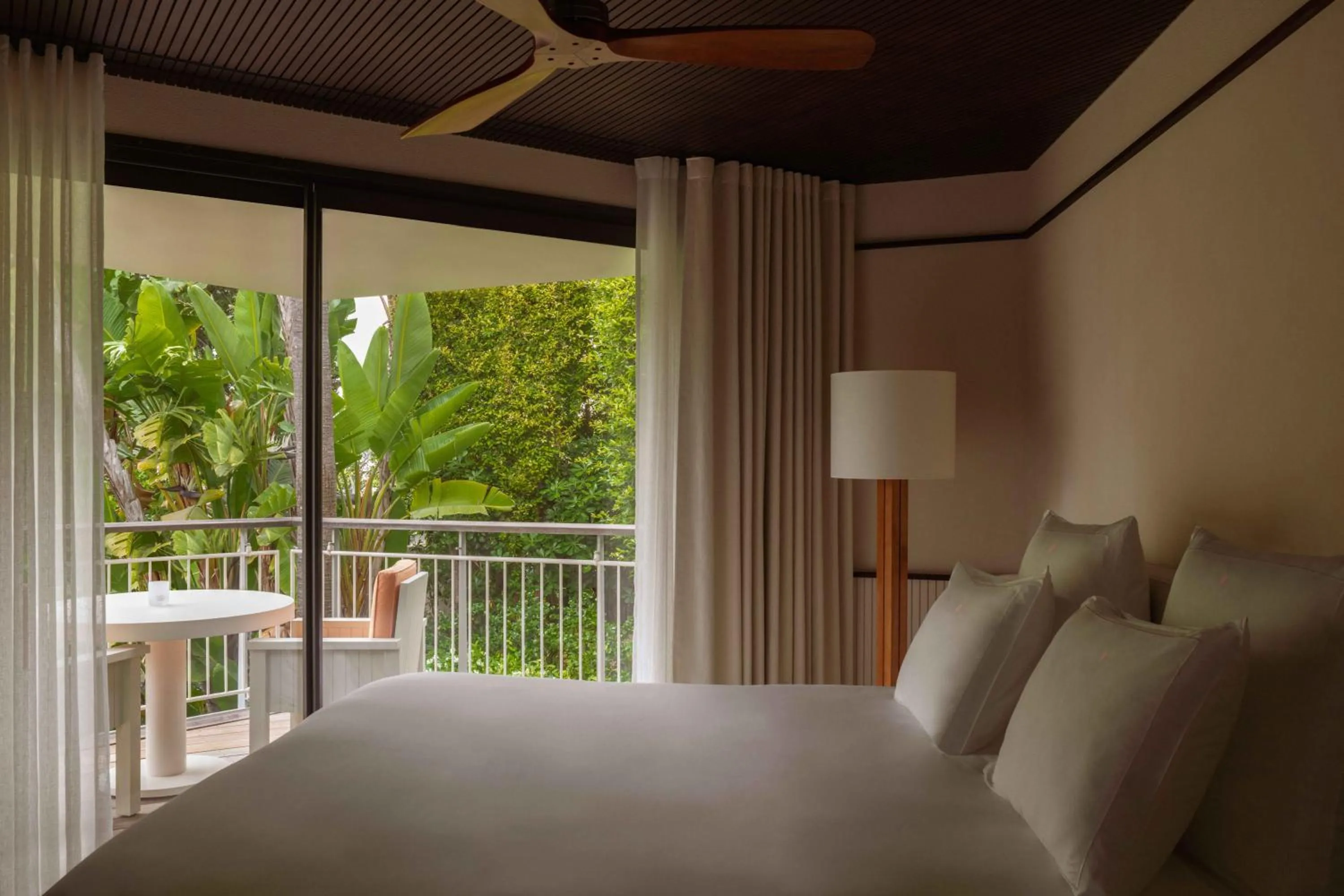 Balcony/Terrace, Bed in Cap d'Antibes Beach Hotel