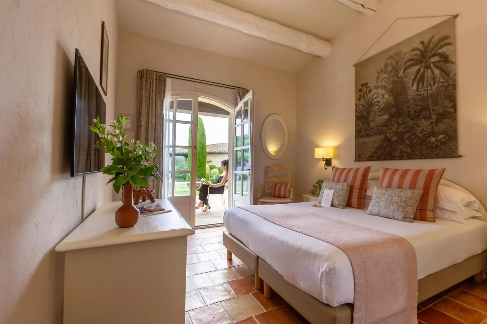 Balcony/Terrace, Bed in Mas de l'Oulivié