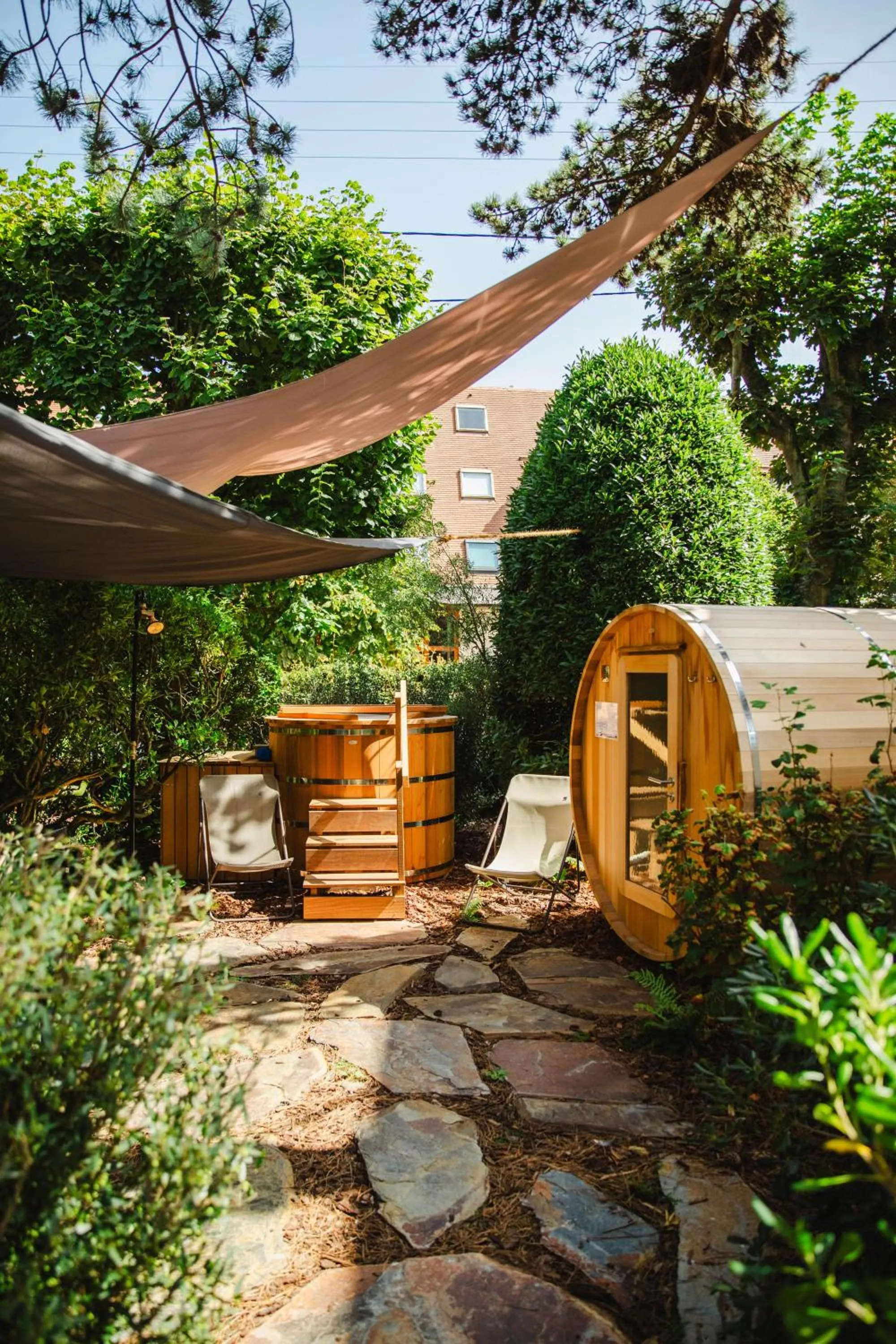 Garden in Le Castel Cabourg hôtel & SPA- Restaurant La Calypso