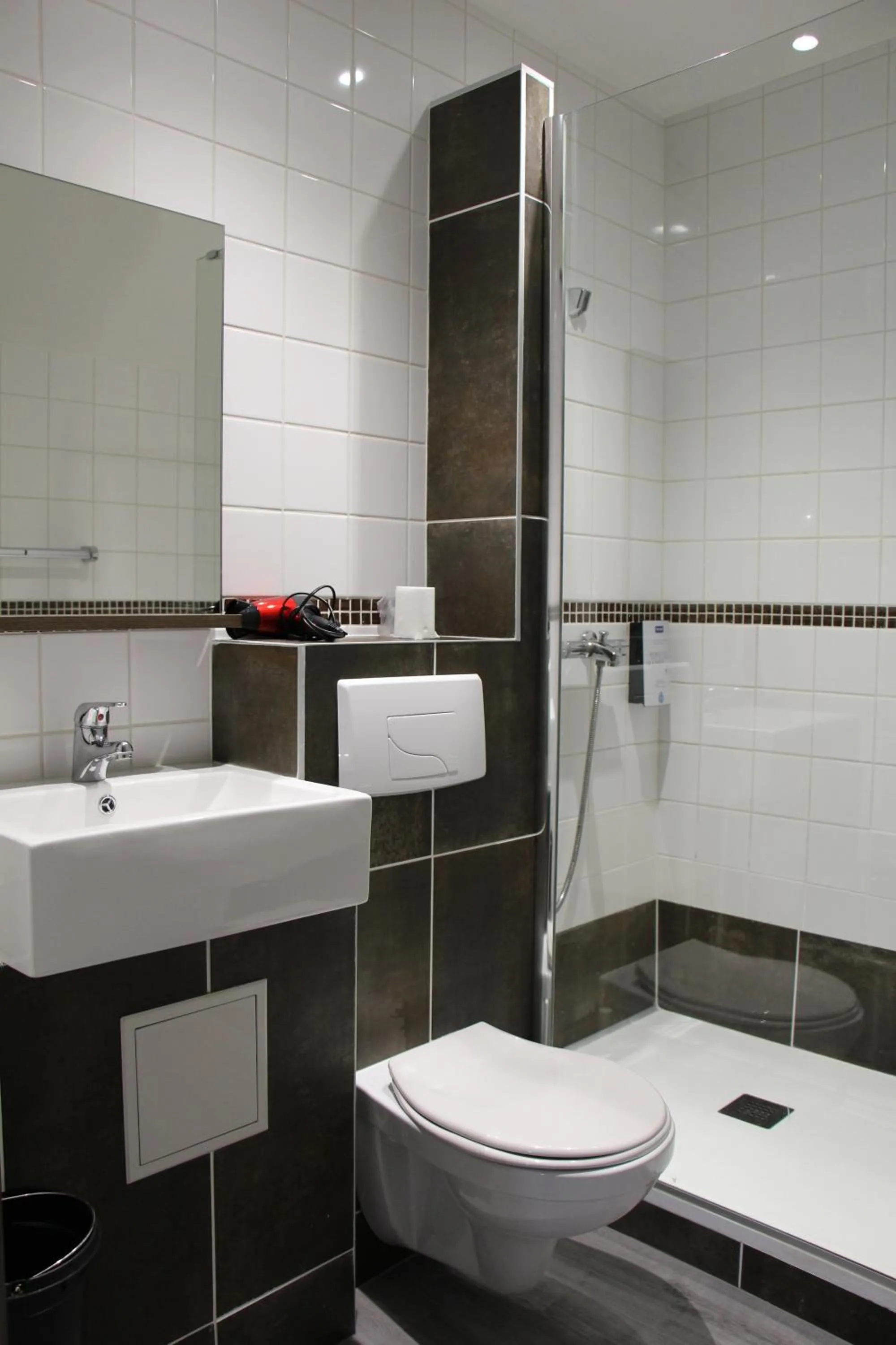 Shower in Kyriad Restaurant Centre SPA Vichy