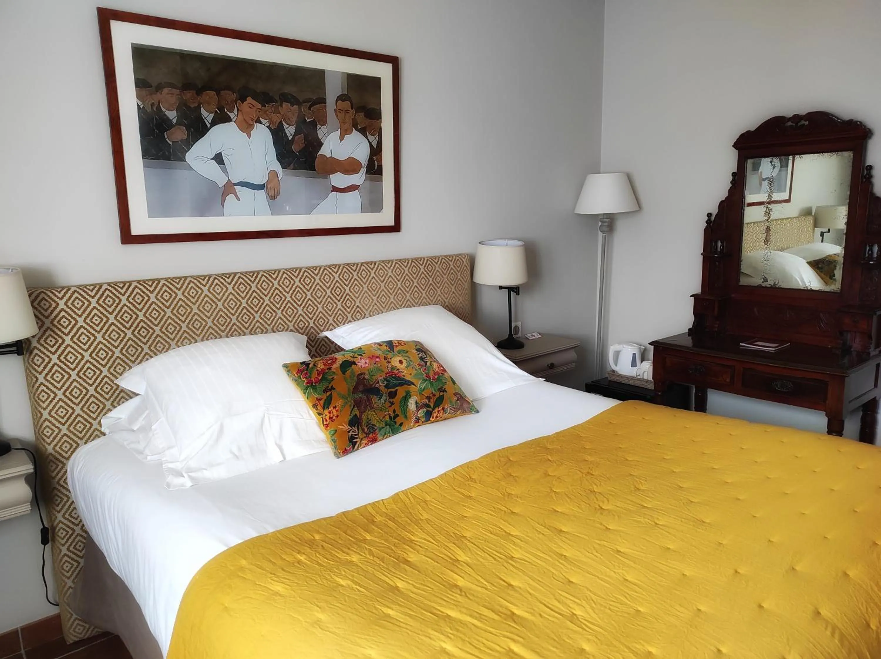 Bedroom, Bed in Hôtel La Marisa Grande Plage