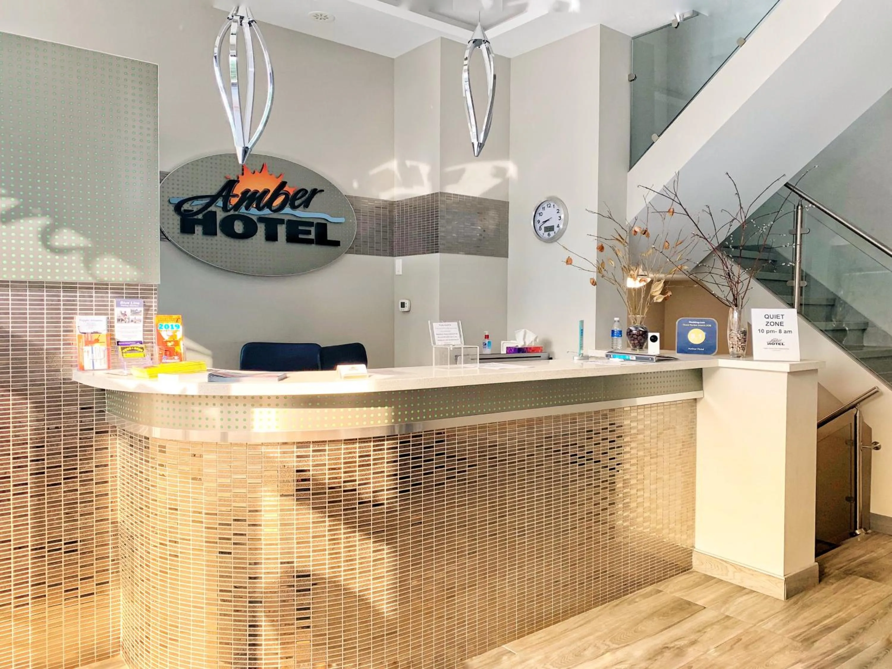 Lobby or reception in Amber Hotel