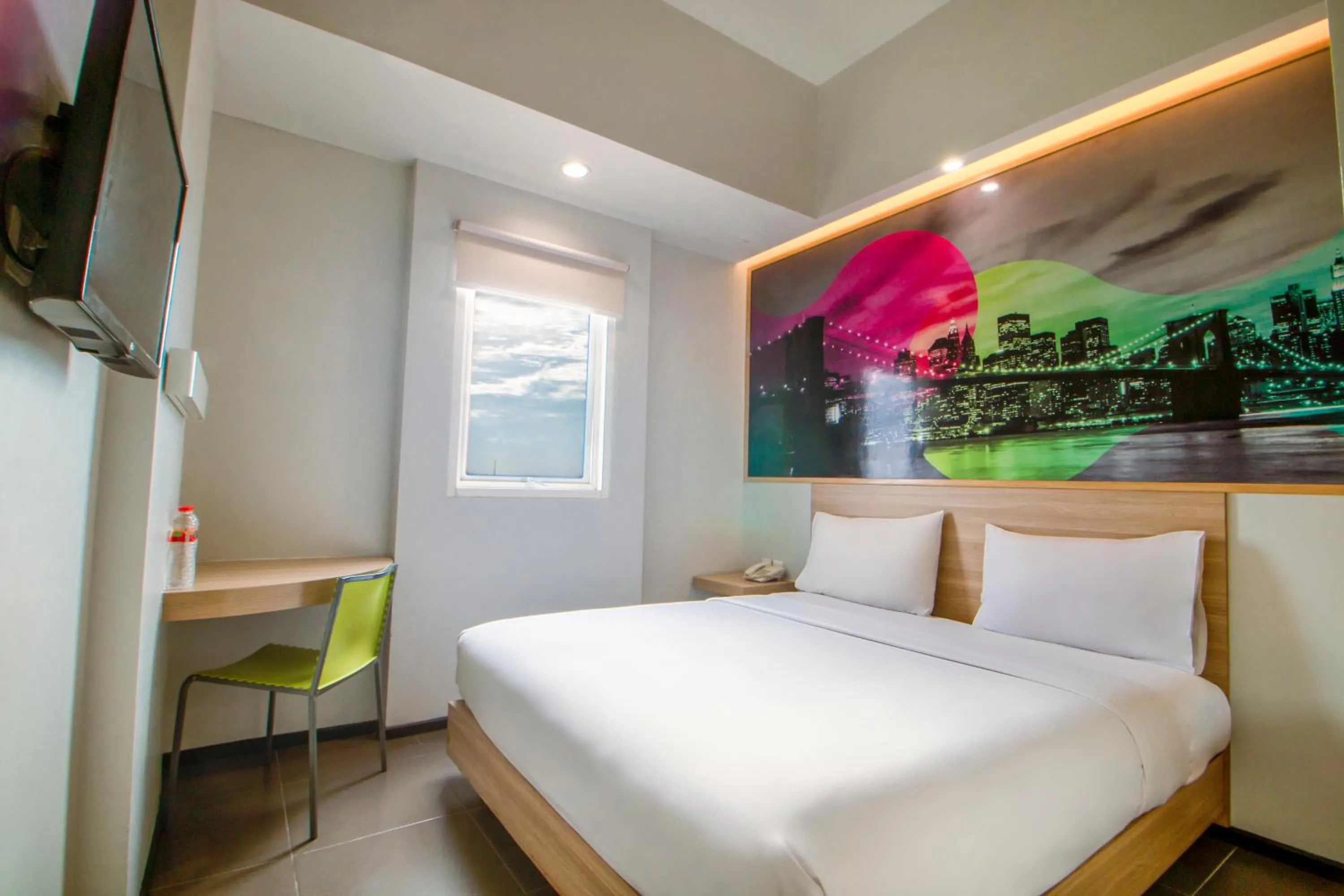 Bed in Cleo Hotel Jemursari Surabaya