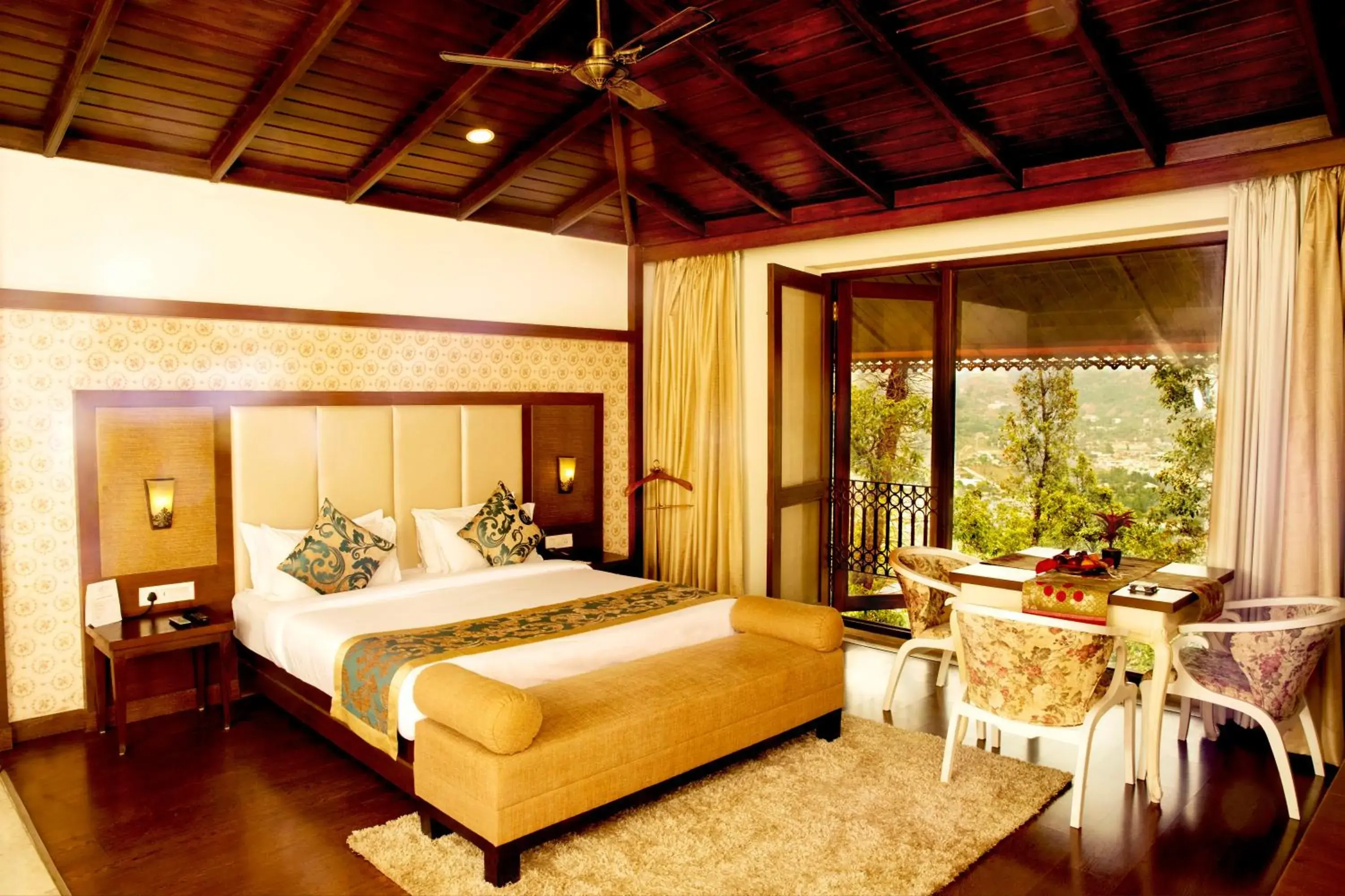 Mountain view, Bed in The Fern Hillside Resort Bhimtal Mountain view, Bed in The Fern Hillside Resort Bhimtal