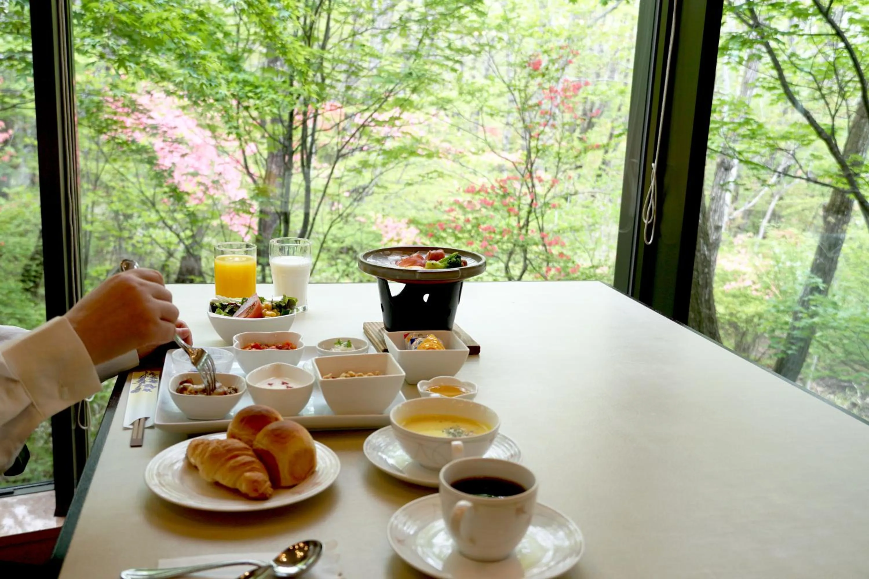 Continental breakfast in Blancvert Nasu Onsen Hotel