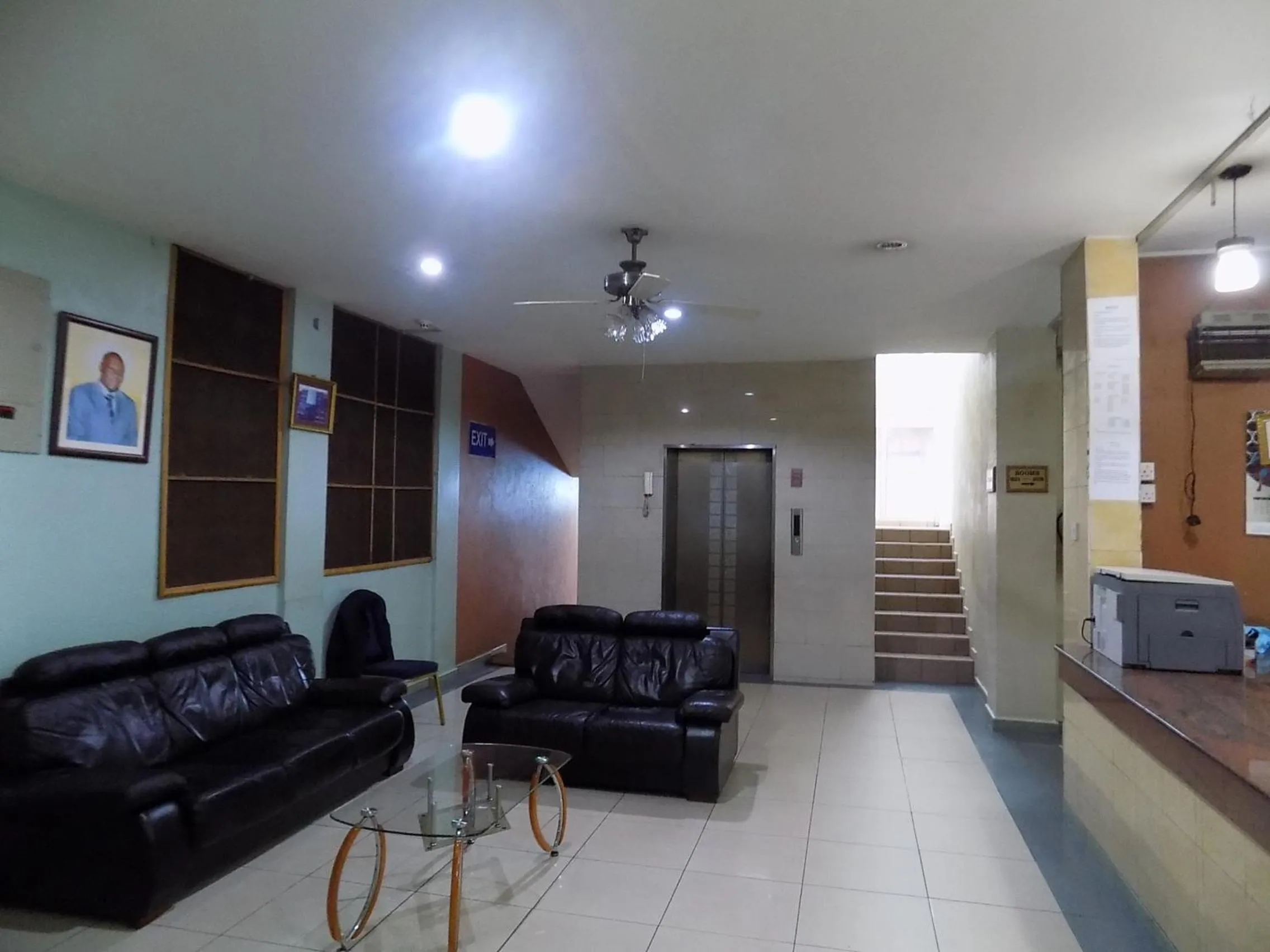 Lobby or reception in Aponye Hotel Kampala