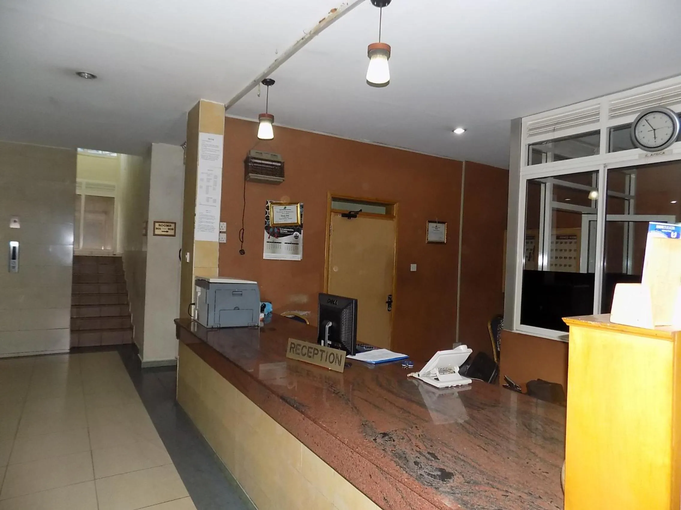 Lobby or reception in Aponye Hotel Kampala