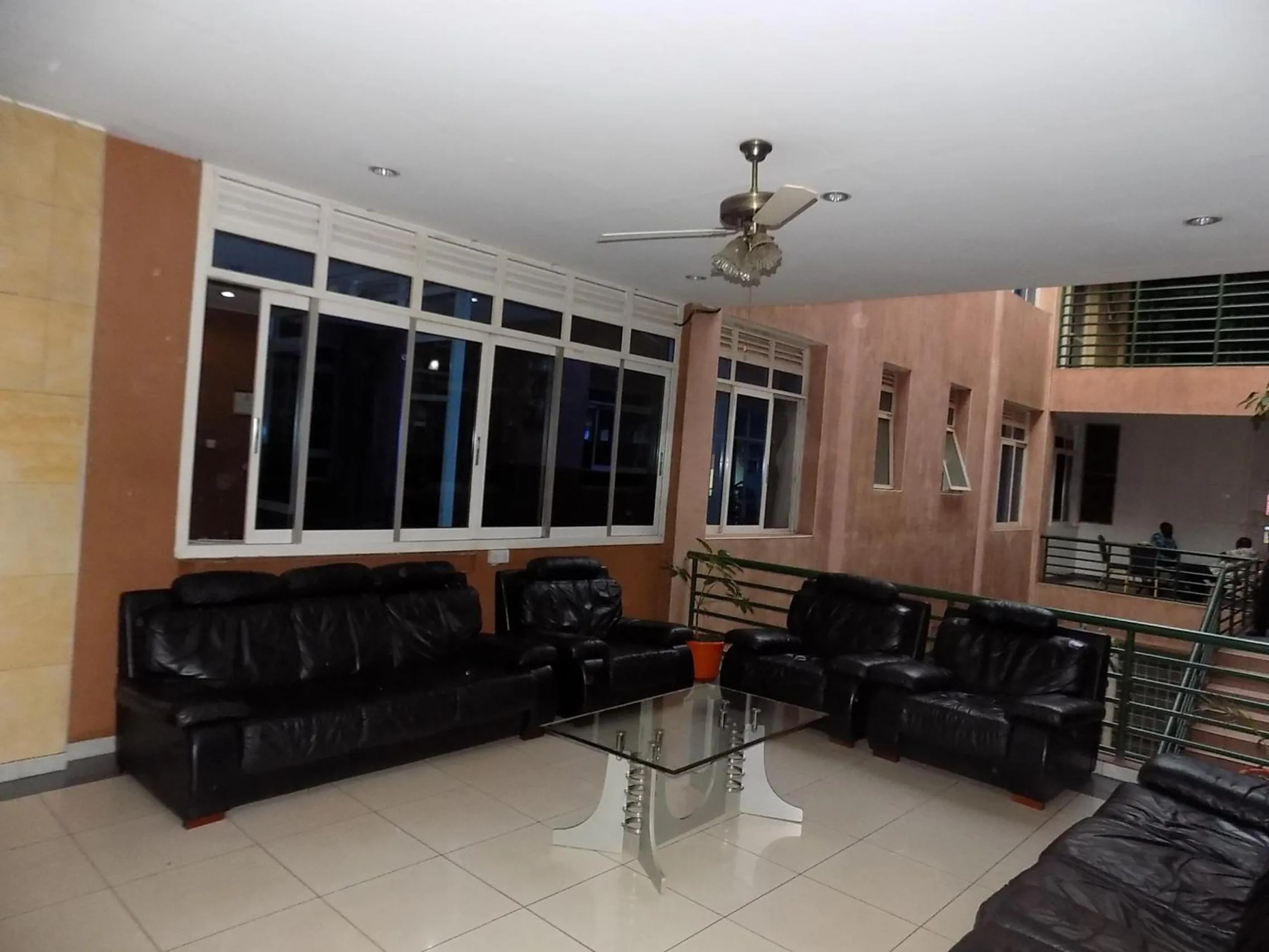 Communal lounge/ TV room in Aponye Hotel Kampala