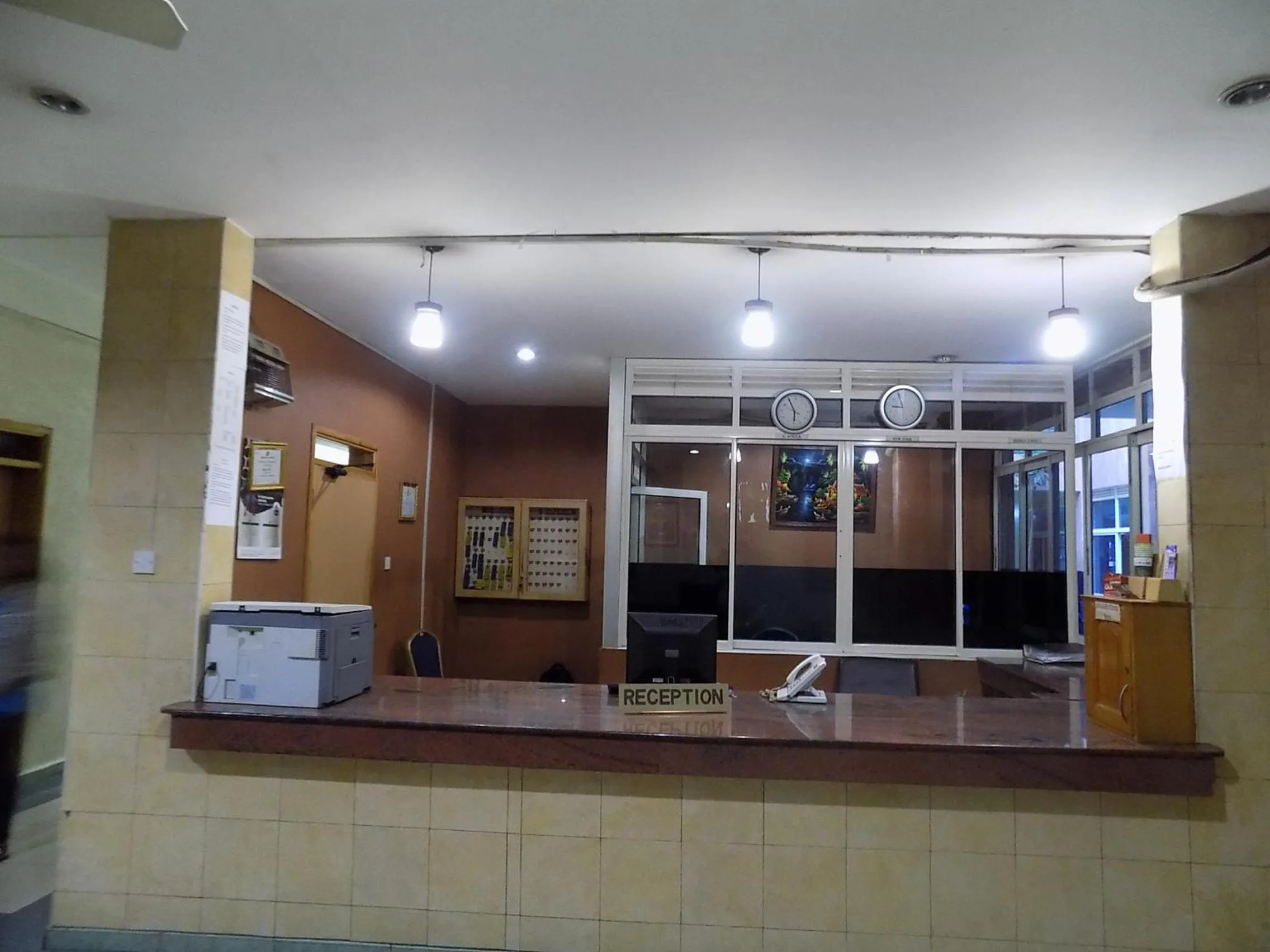 Lobby or reception in Aponye Hotel Kampala