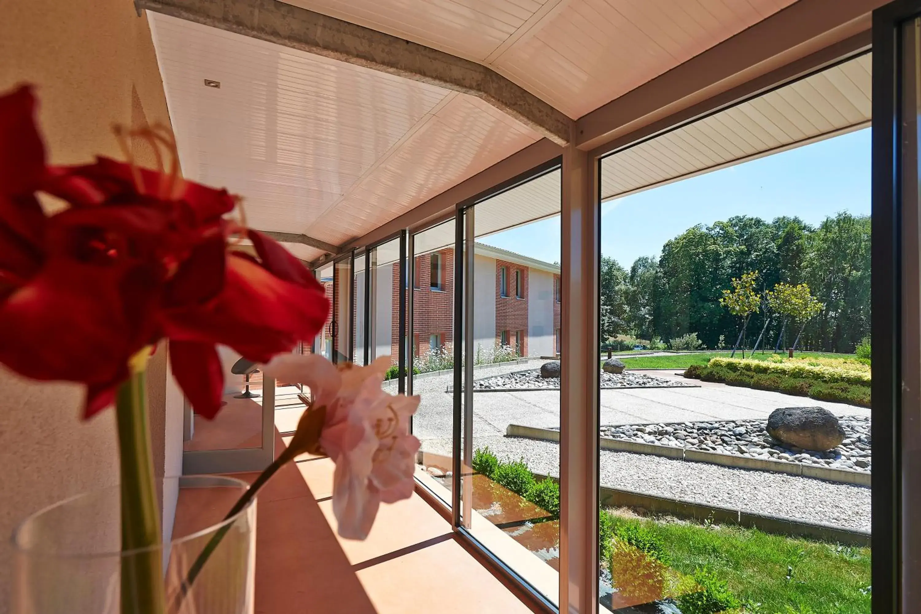 Garden view in Cit'Hotel Les Alizés Garden view in Cit'Hotel Les Alizés
