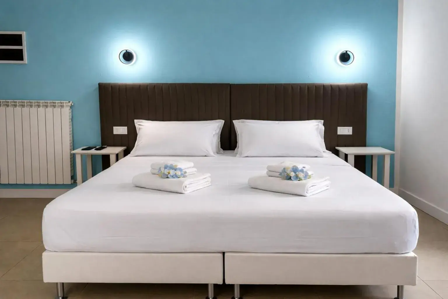 Bed in Hotel Cantore Bed in Hotel Cantore